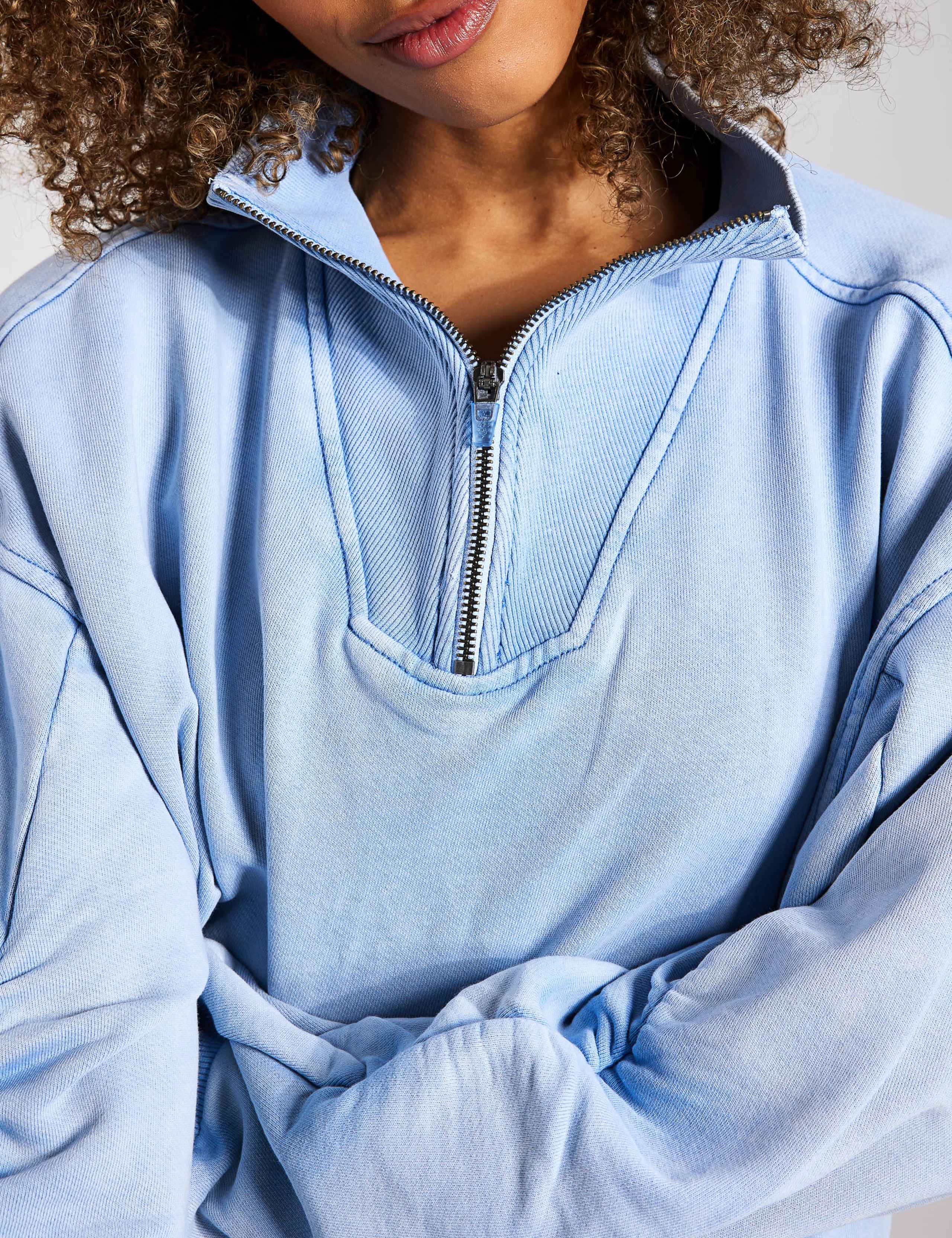 Valley Girl Pure Cotton Half Zip Sweatshirt 5 of 6