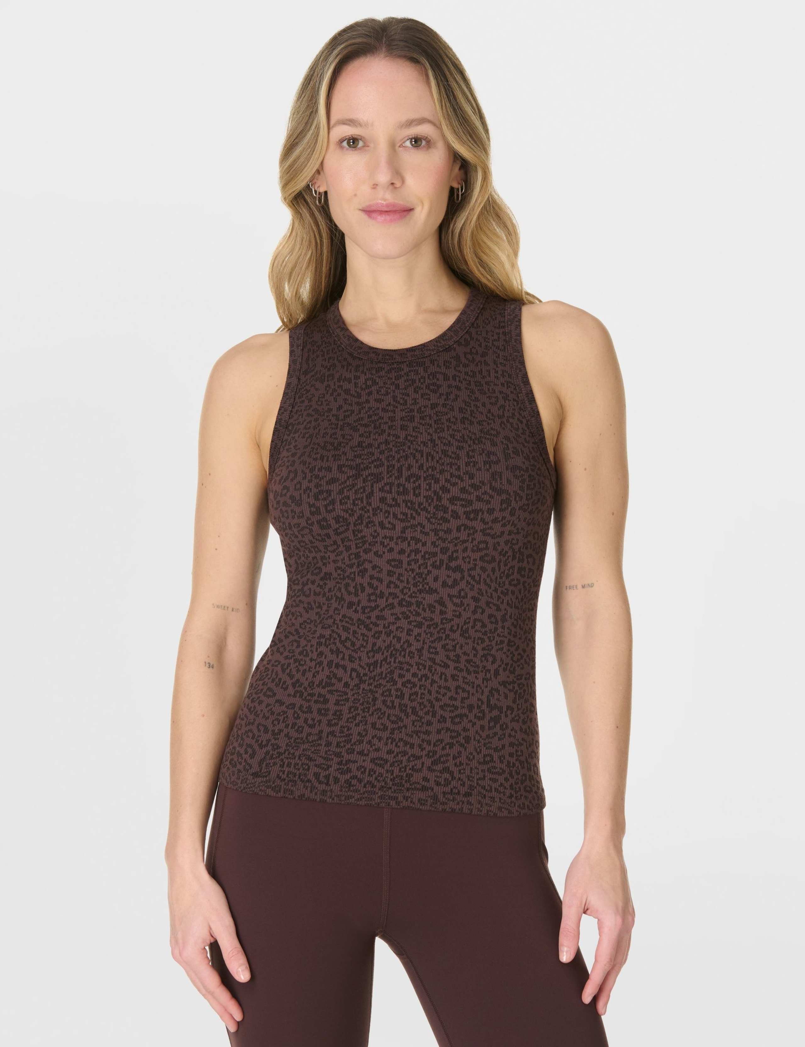 Mindful Flex Modal Rich Animal Print Vest Top 1 of 6
