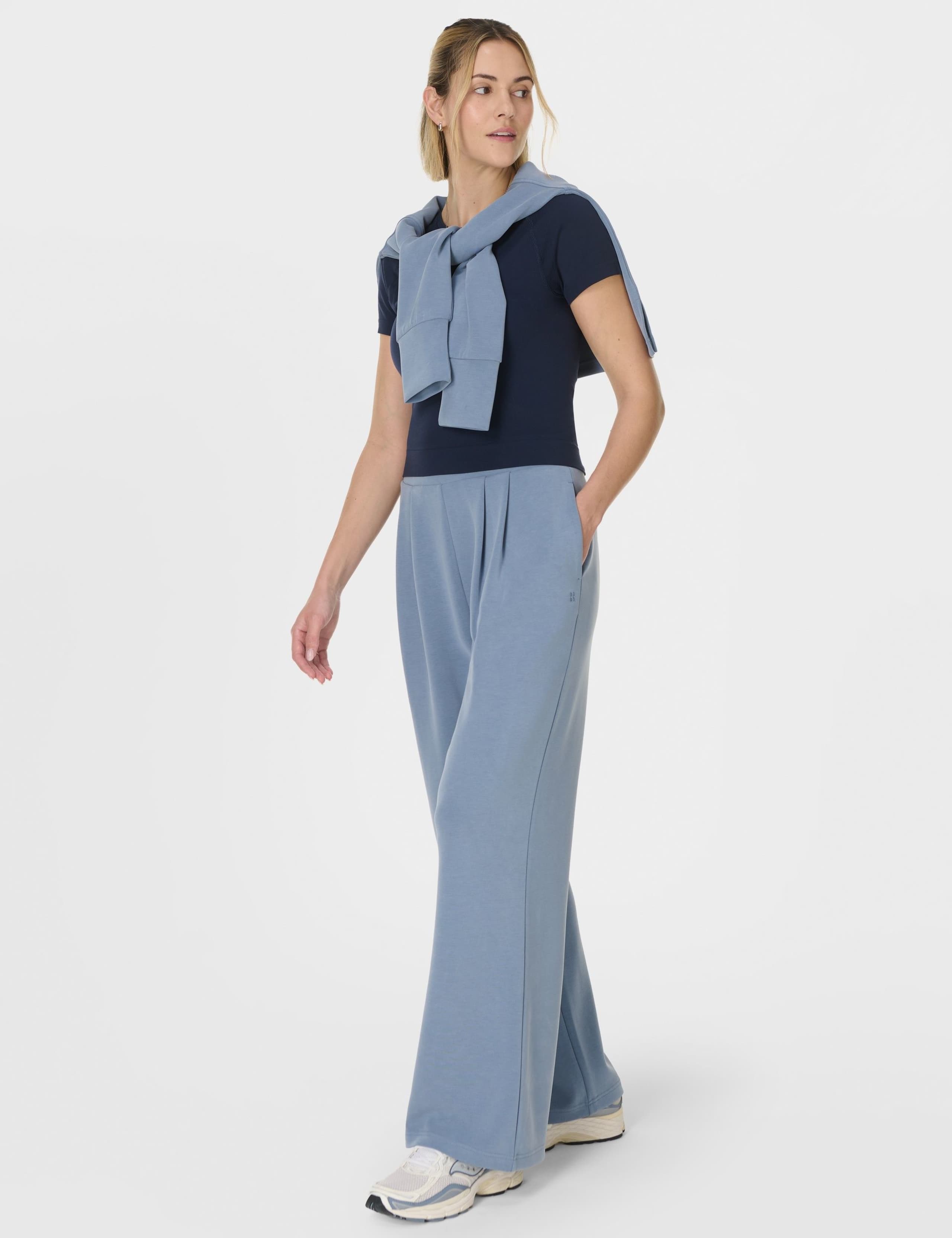 Sand Wash Modal Blend Wide Leg Trousers 5 of 6