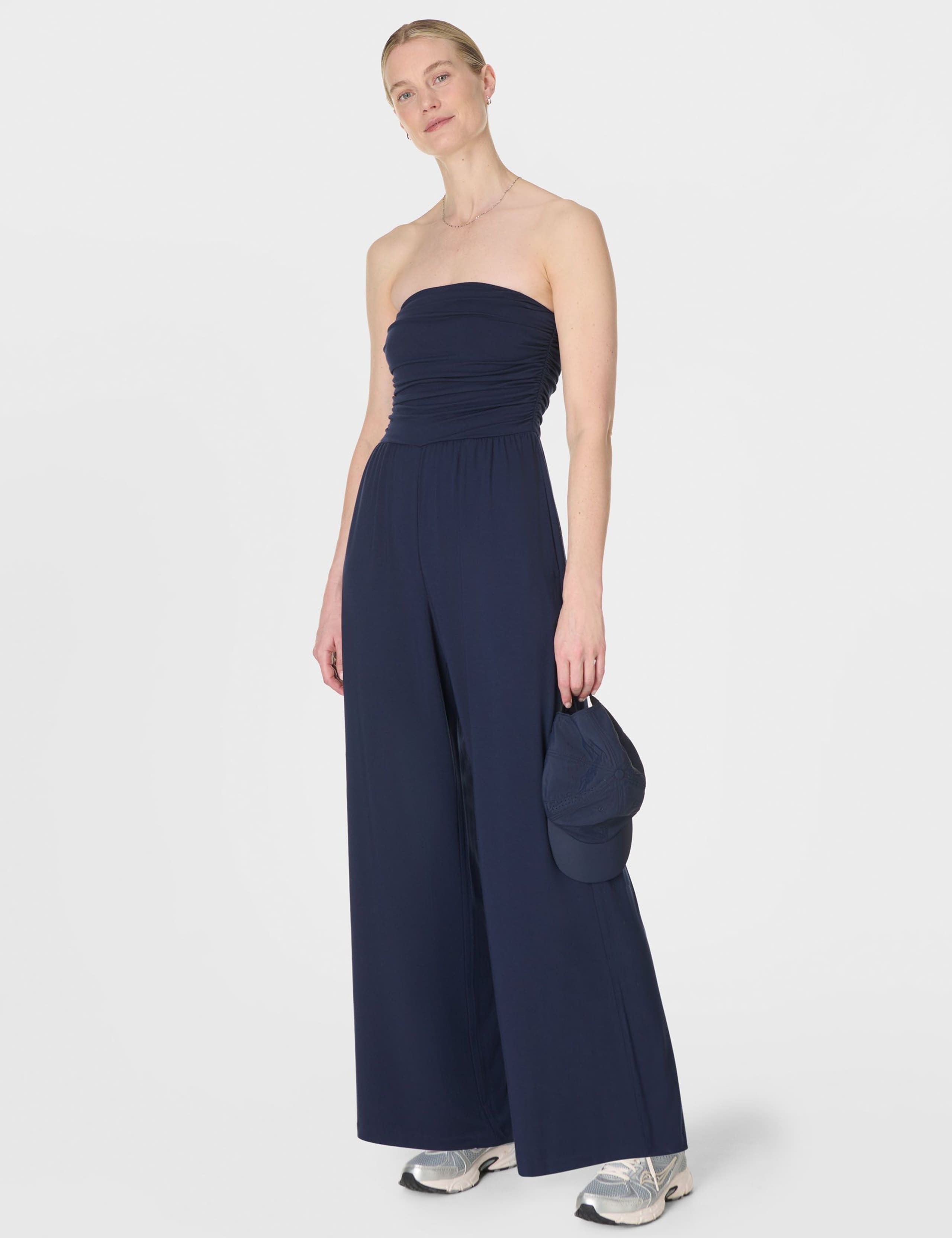 Modal Rich Bandeau Wide Leg Jumpsuit 7 of 7