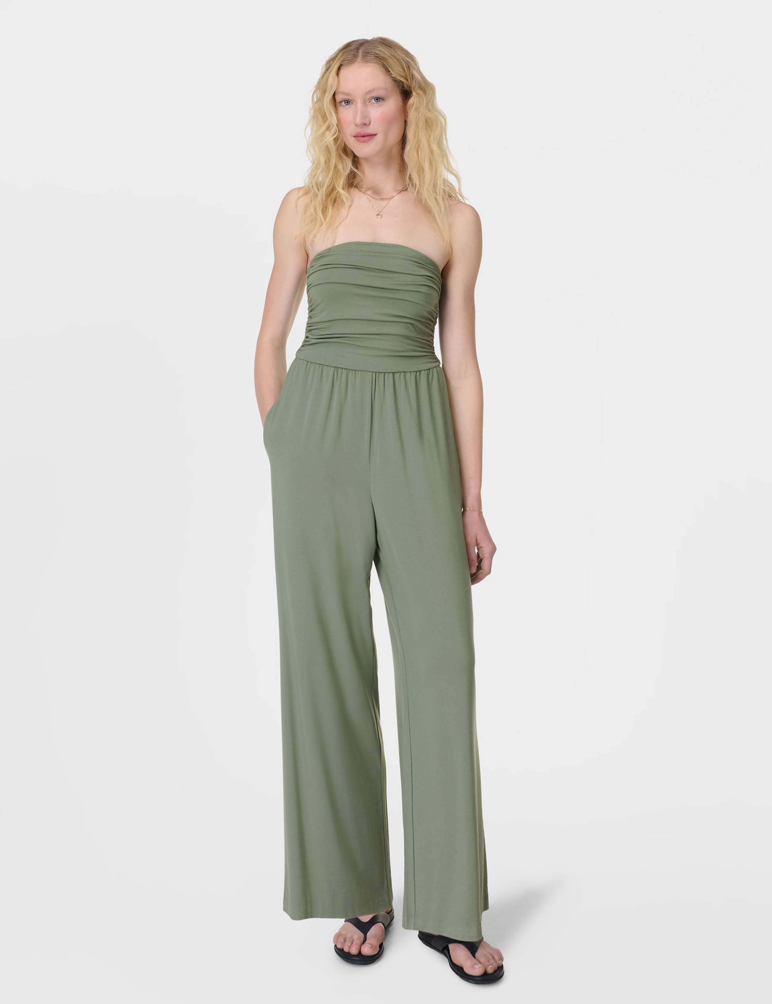 Modal Rich Bandeau Wide Leg Jumpsuit 1 of 7