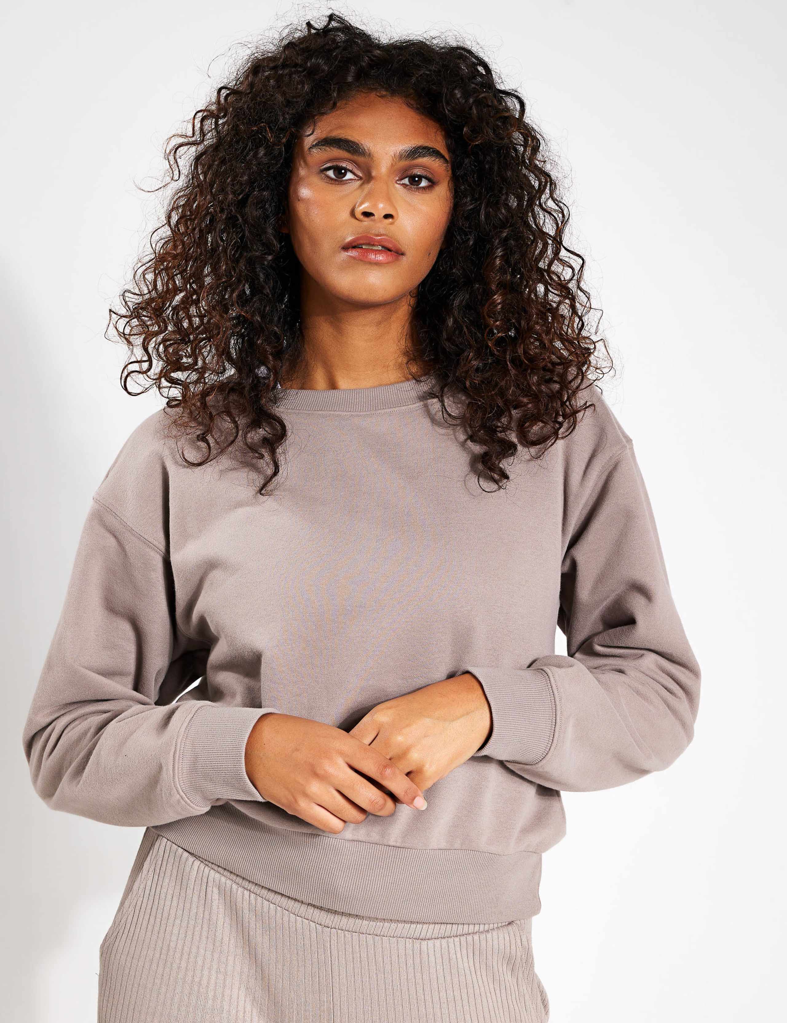 On The Go Cotton Rich Crew Neck Sweatshirt 1 of 4