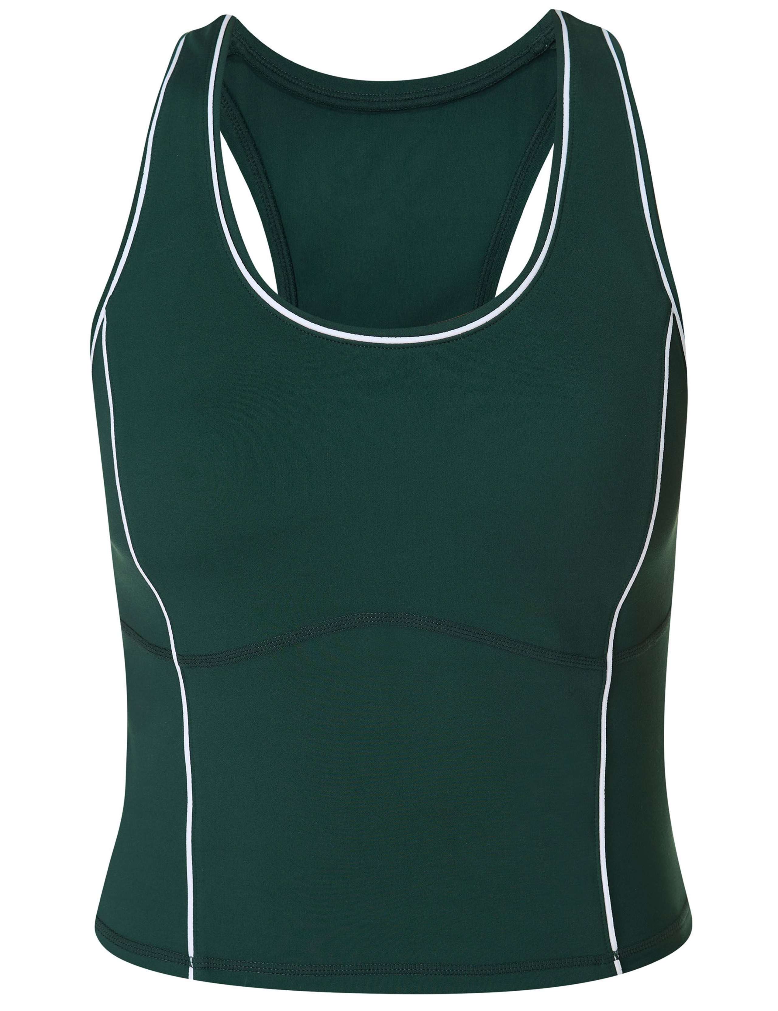 All Day Scoop Neck Racer Back Crop Vest Top 2 of 8