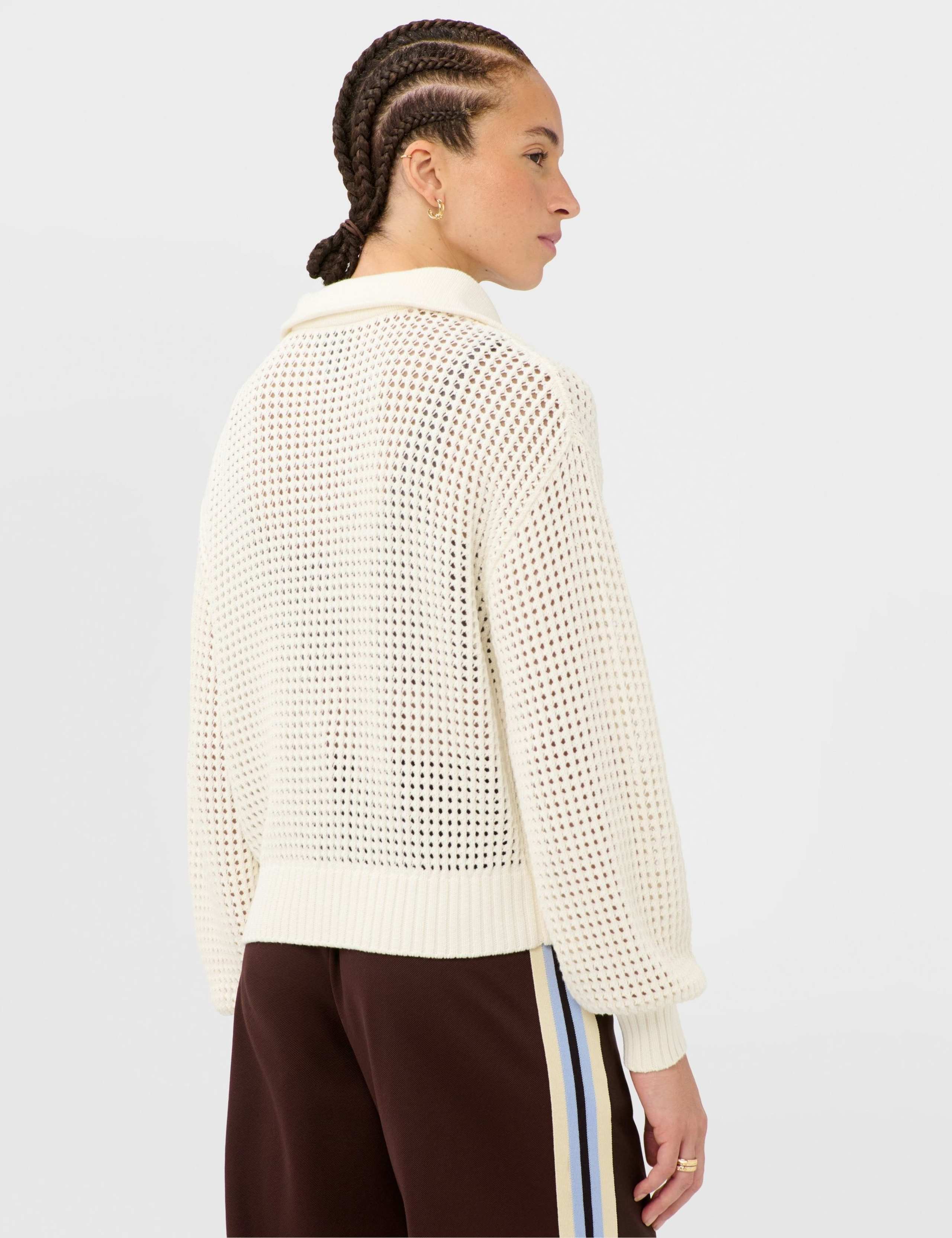 Tides High Pure Cotton Textured Half Zip Jumper 4 of 7