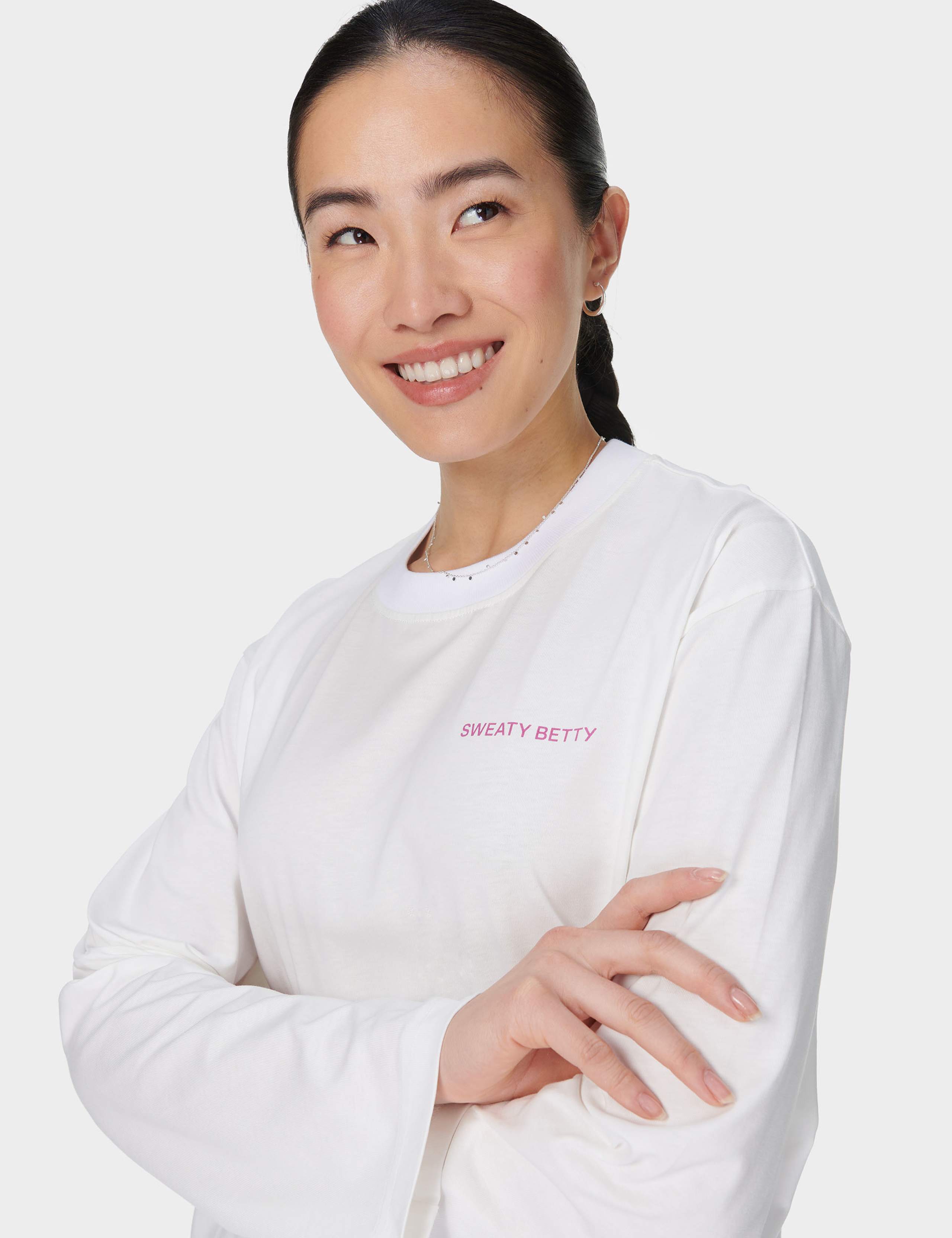 Logo Pure Cotton Crew Neck Oversized Top 5 of 7