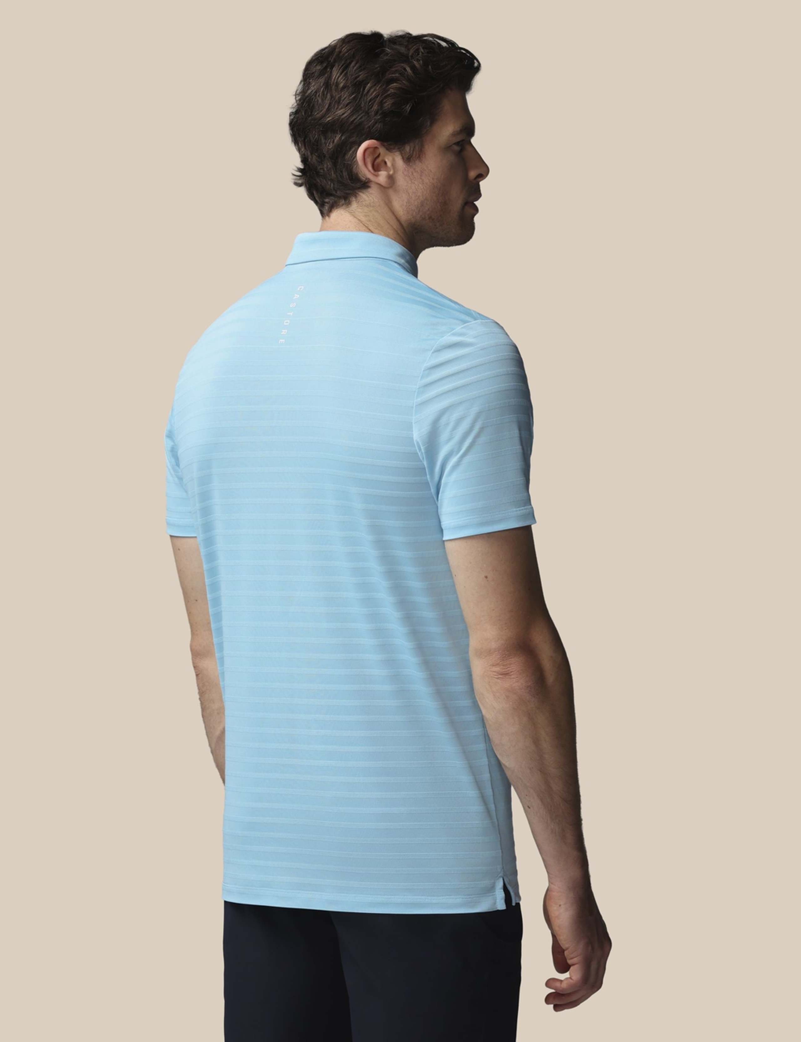 Pique Striped Technical Stretch Polo Shirt 3 of 6