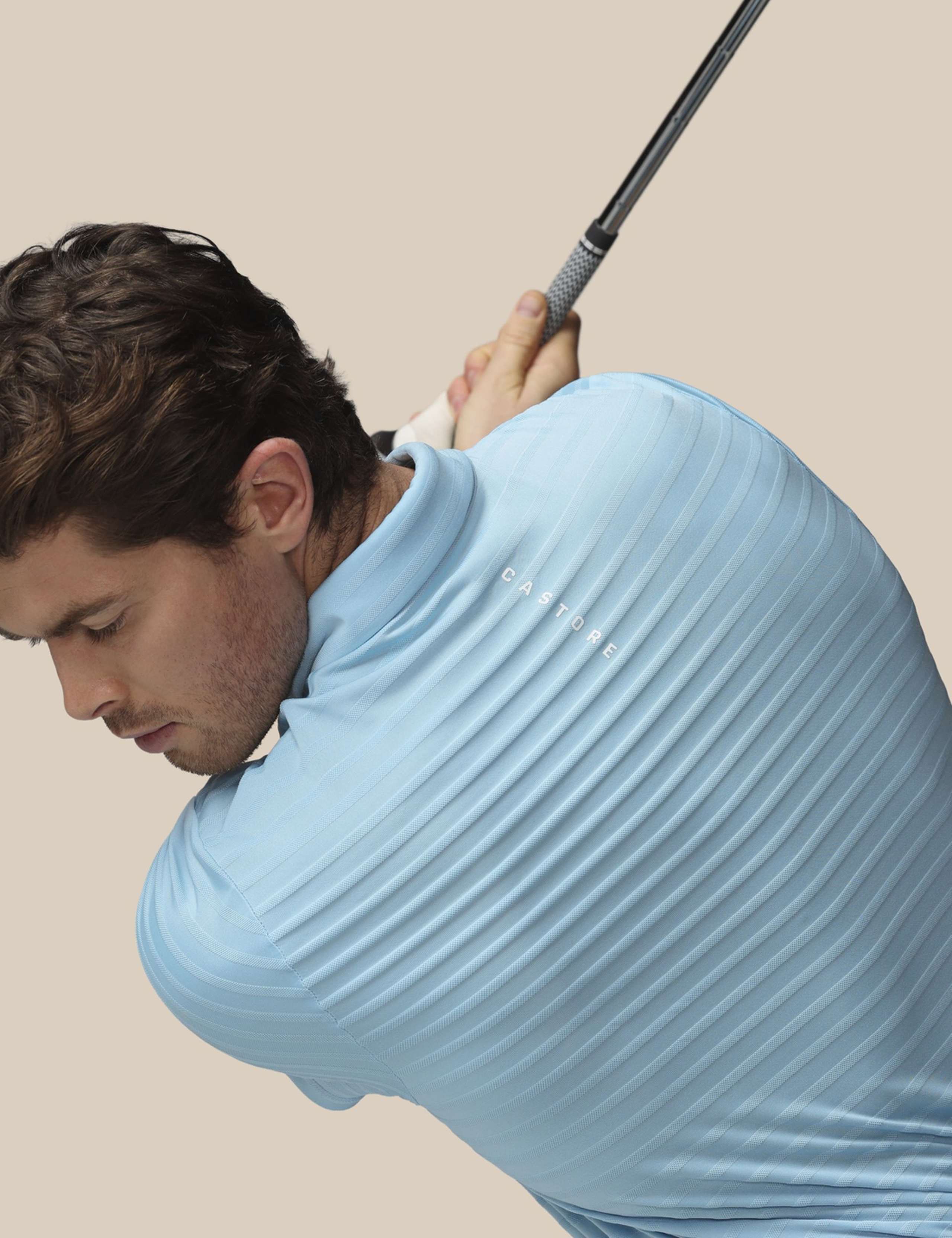 Pique Striped Technical Stretch Polo Shirt 4 of 6