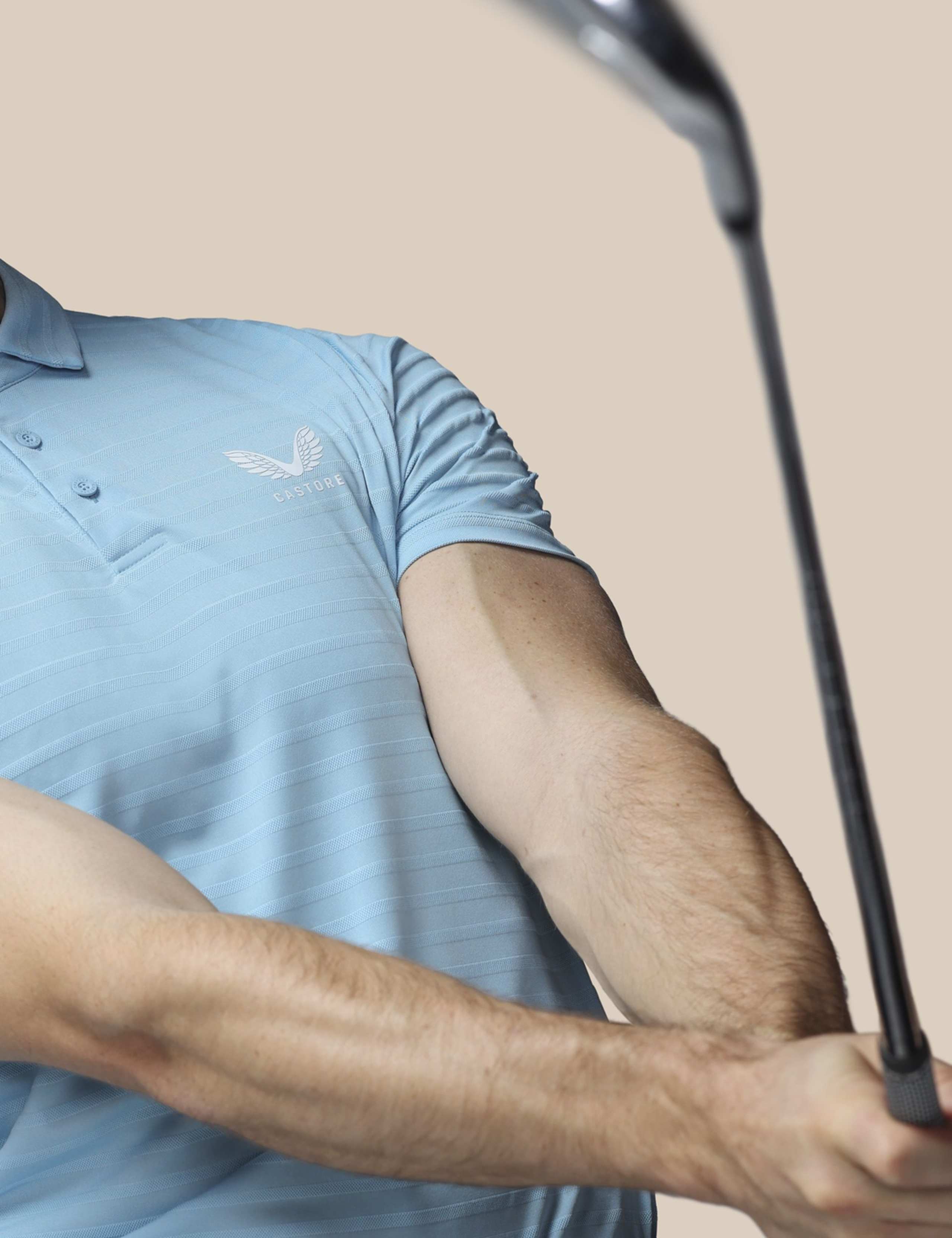 Pique Striped Technical Stretch Polo Shirt 5 of 6