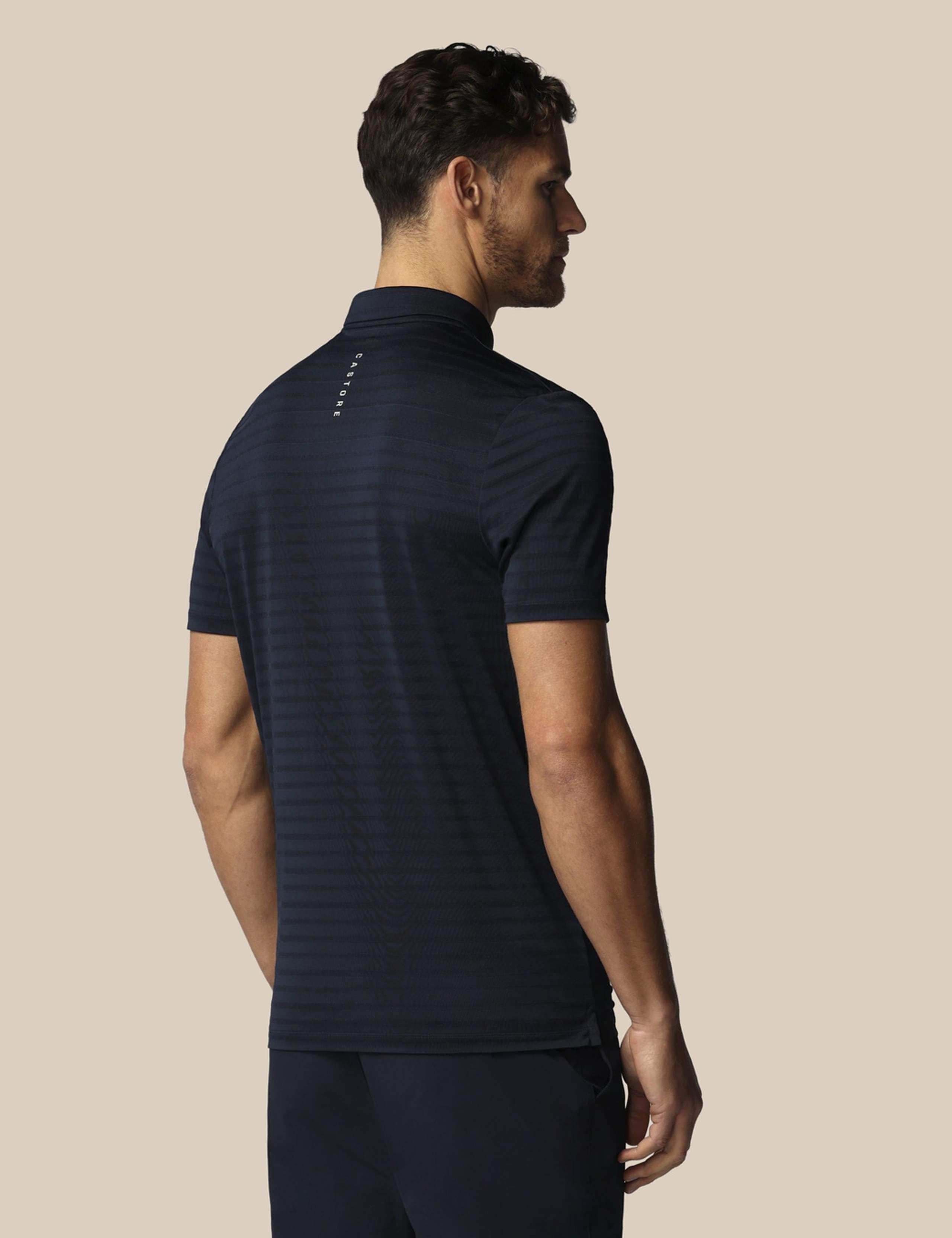 Pique Striped Technical Stretch Polo Shirt 3 of 6