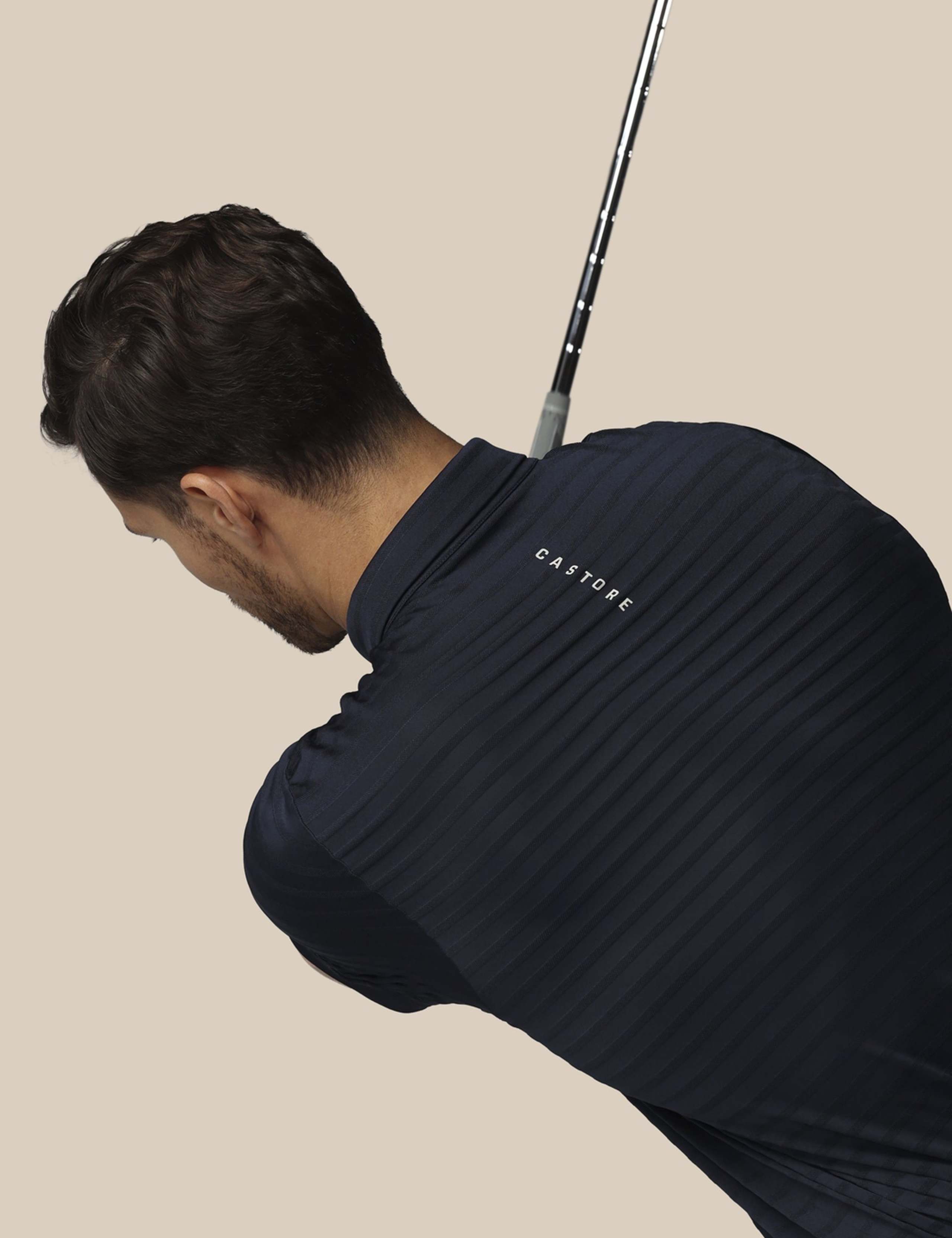 Pique Striped Technical Stretch Polo Shirt 4 of 6