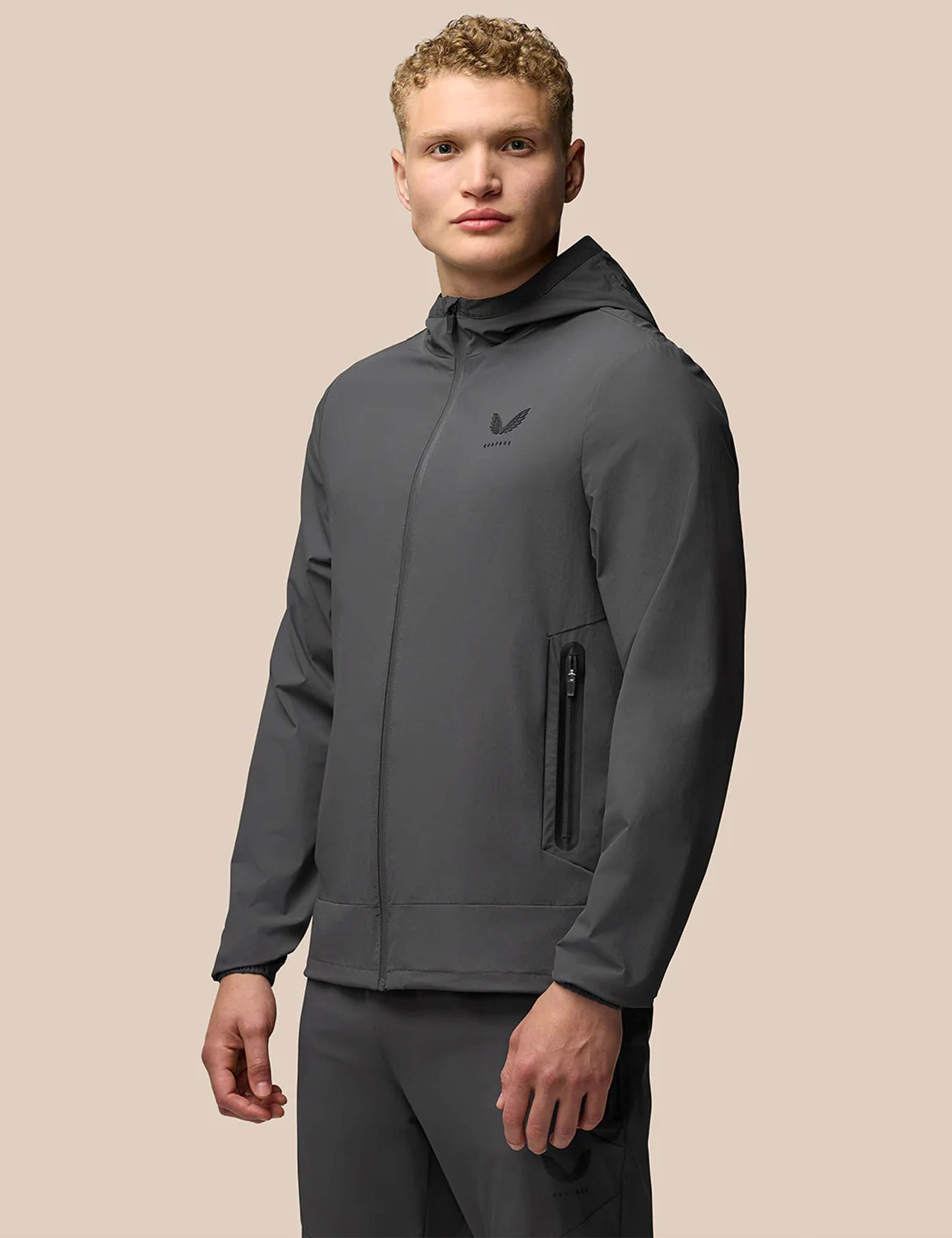 Hooded Woven Sports Jacket 1 of 5