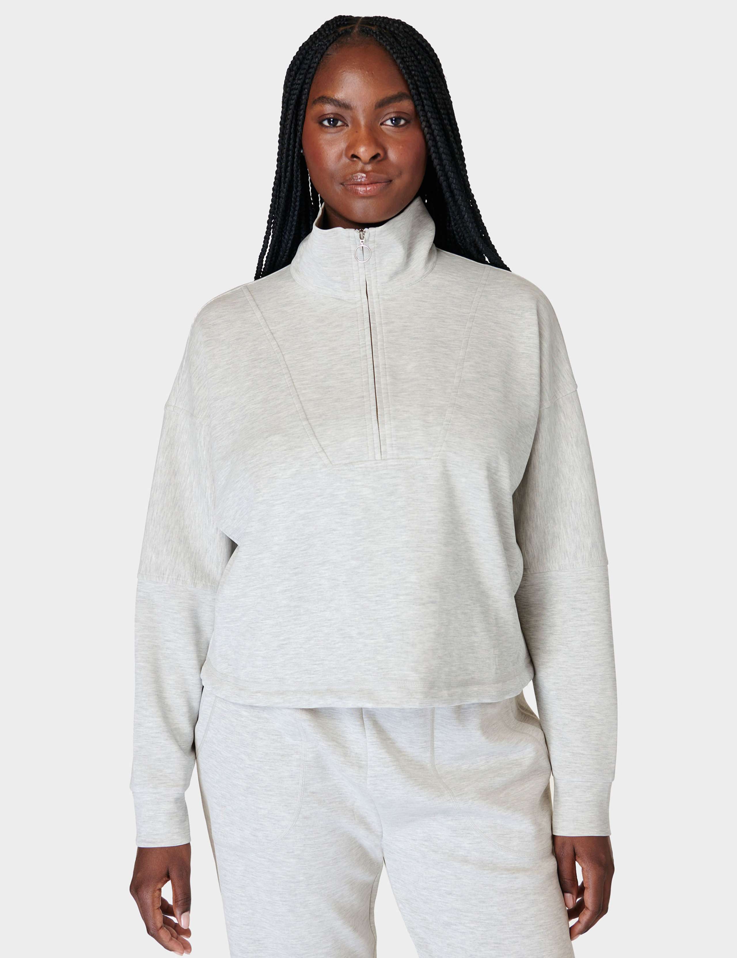 Sand Wash Modal Blend Half Zip Sweatshirt 1 of 6