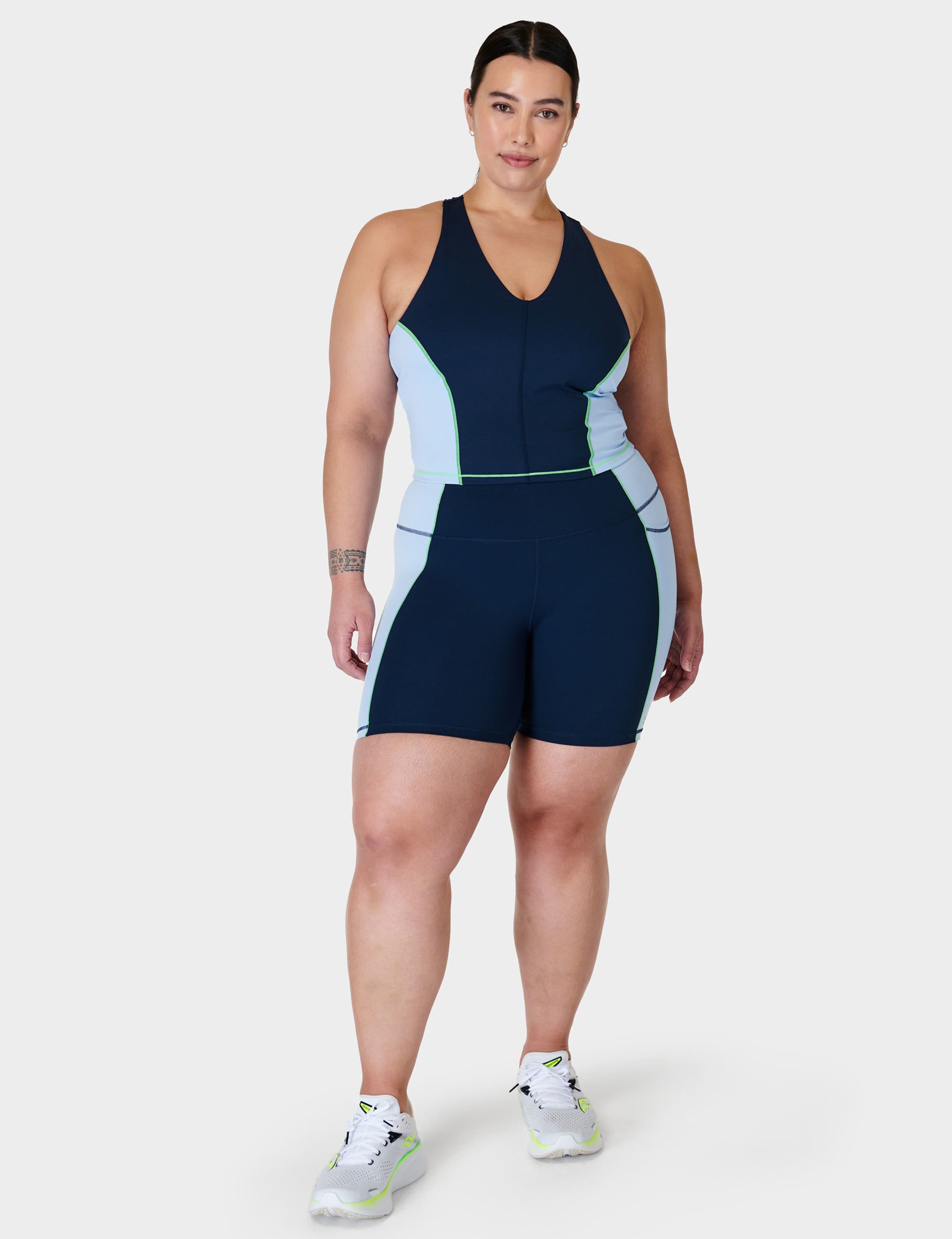 Power Colour Block V-Neck Racerback Vest Top 4 of 6