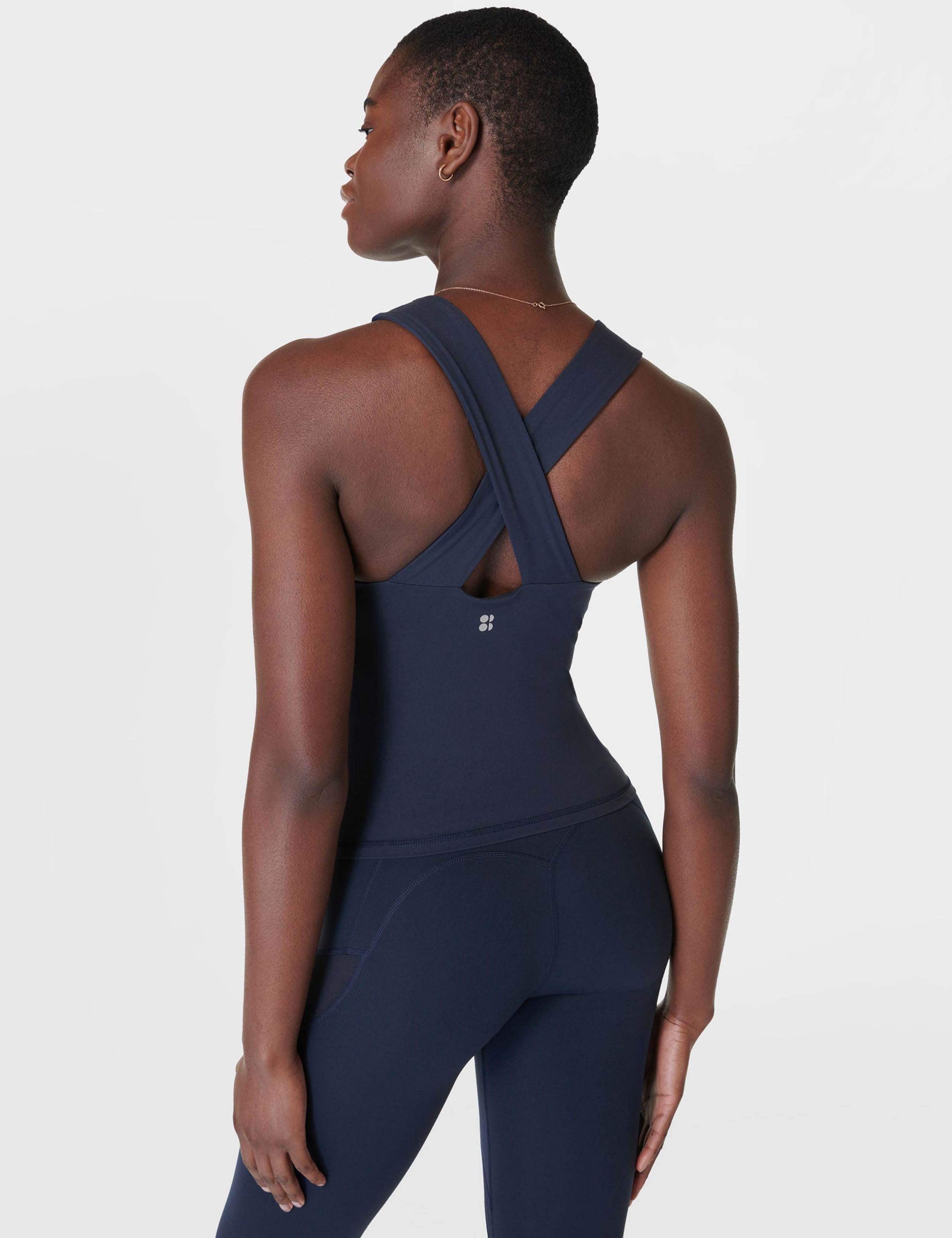 Power Illusion Crew Neck Cross Back Vest Top 3 of 5