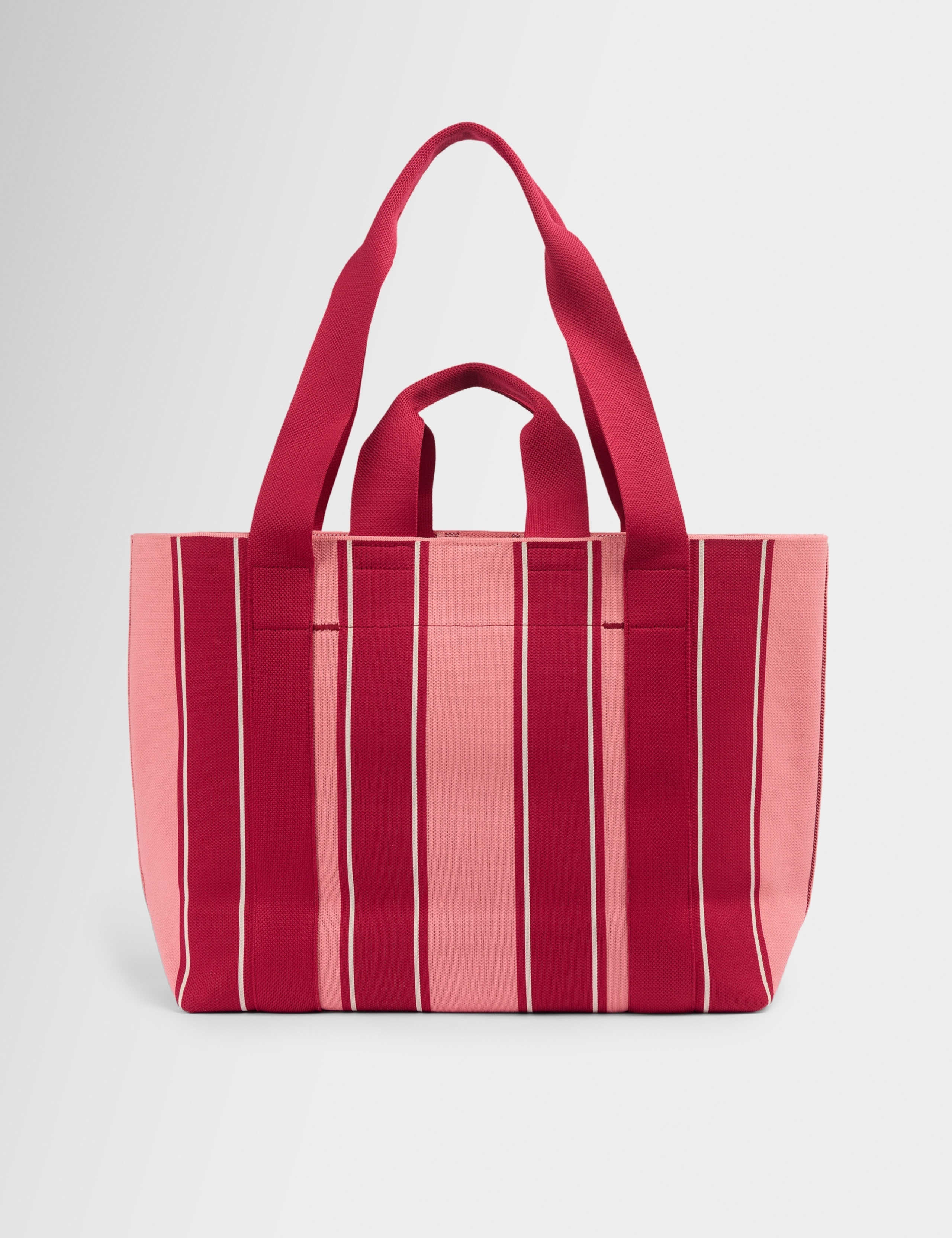 Knitted Striped Tote Bag 2 of 8