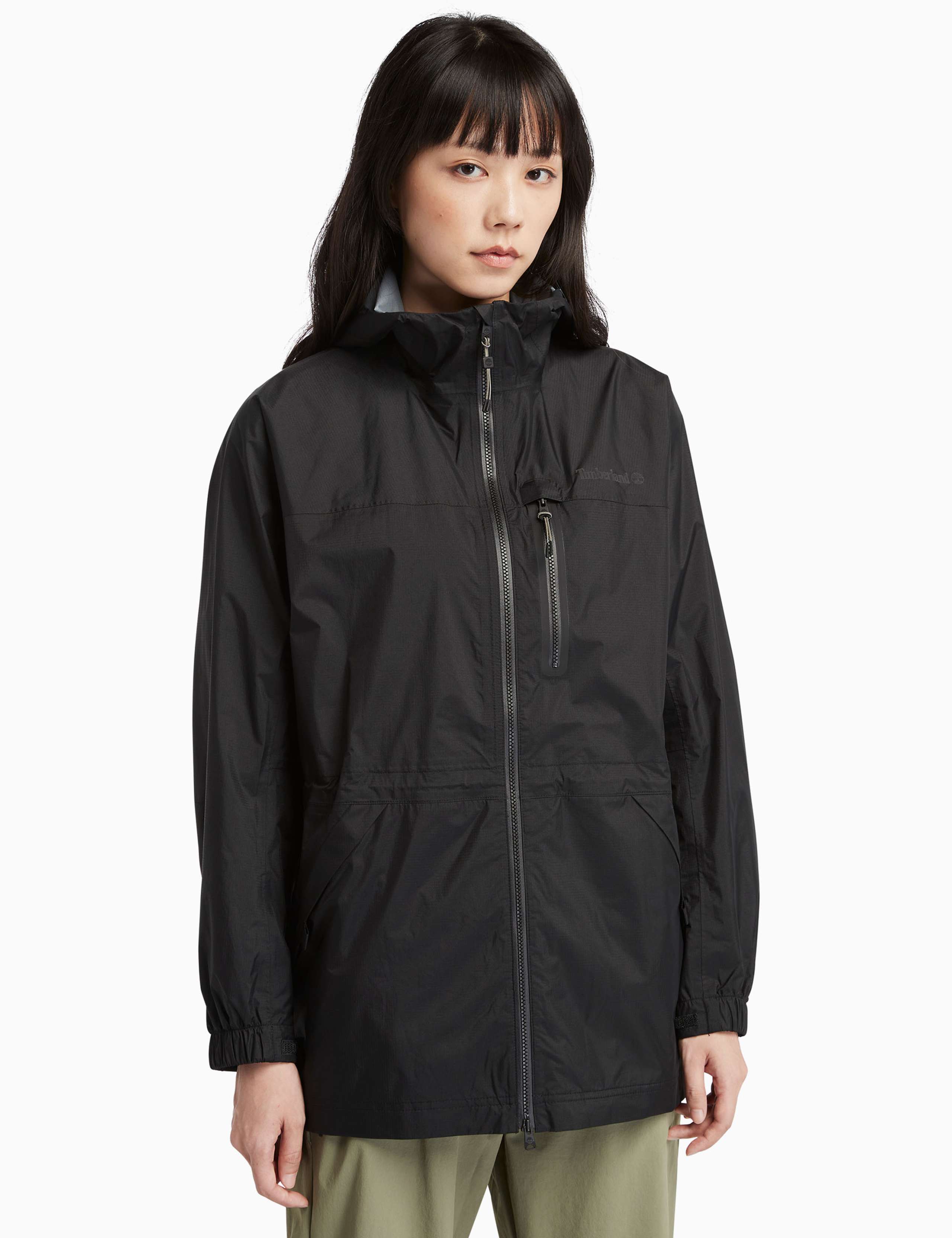 Jenness Waterproof Hooded Packaway Rain Jacket 1 of 5