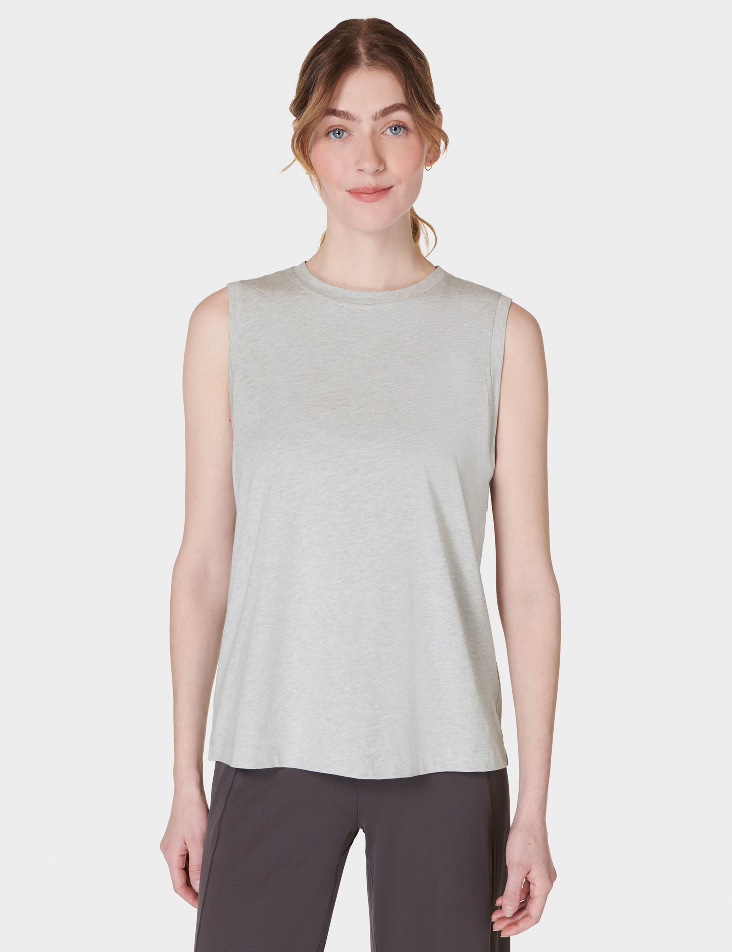 Essential Cotton Rich Crew Neck Vest Top 1 of 6