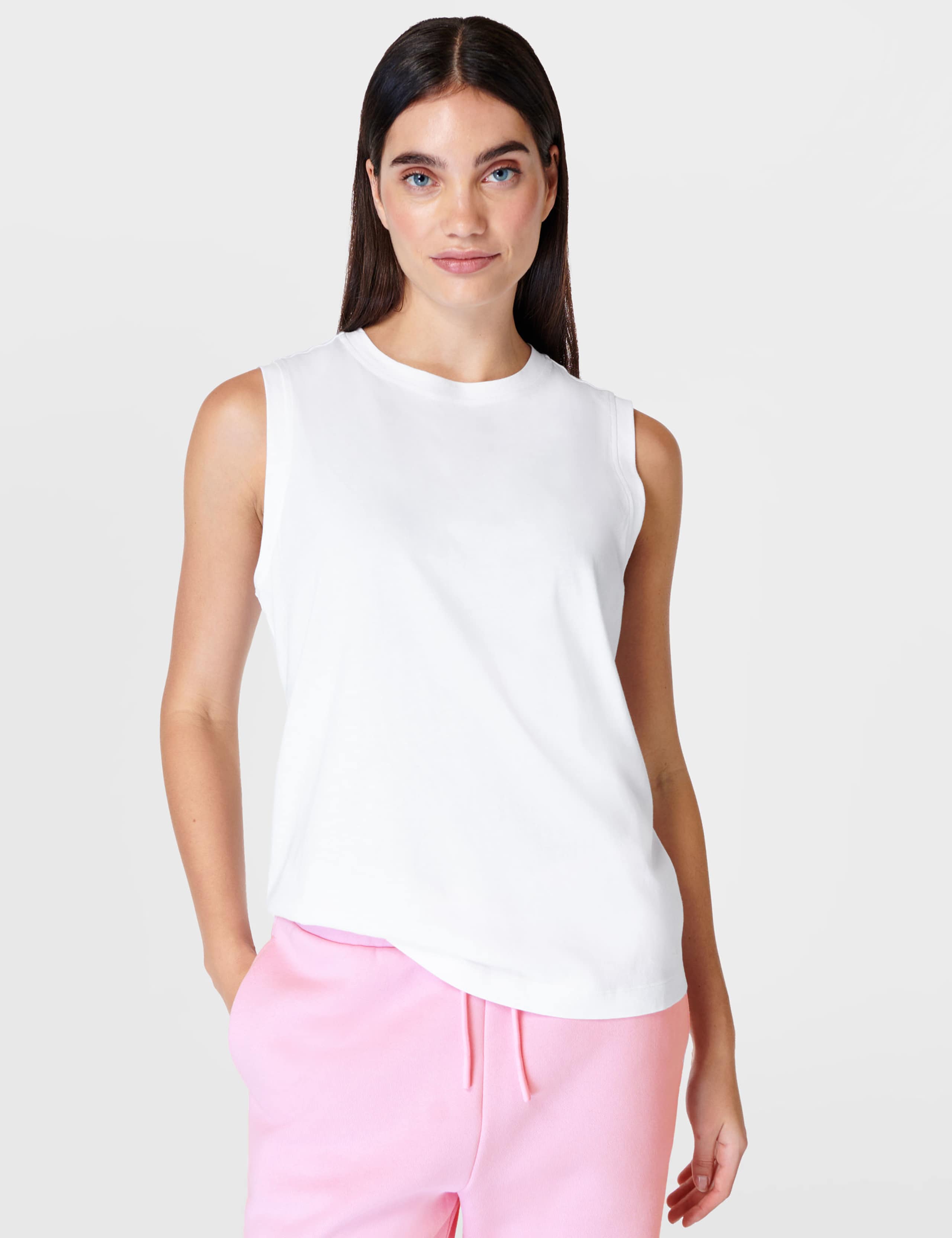 Essential Cotton Rich Crew Neck Vest Top 1 of 6