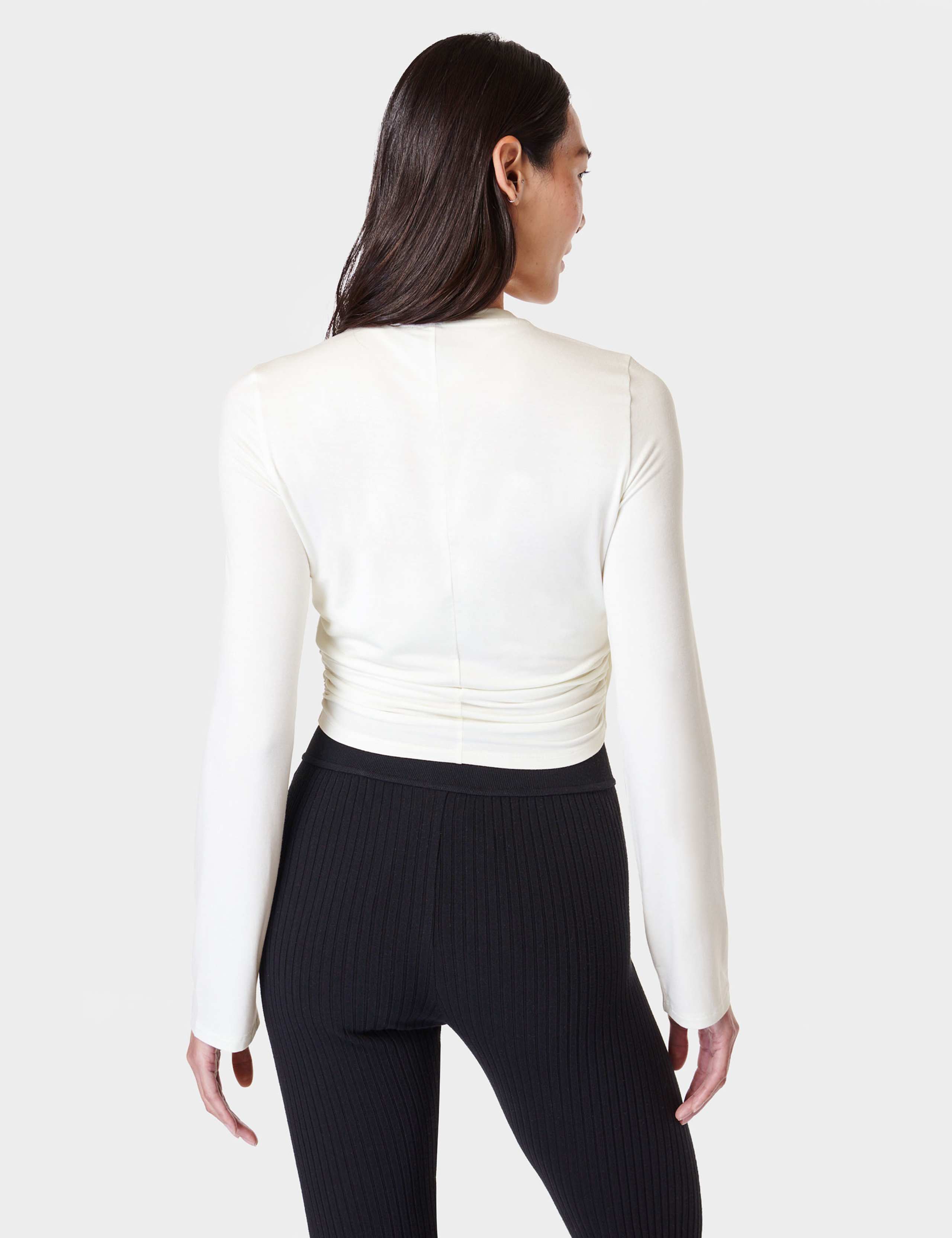 Modal Rich Round Neck Wrap Front Top 6 of 7
