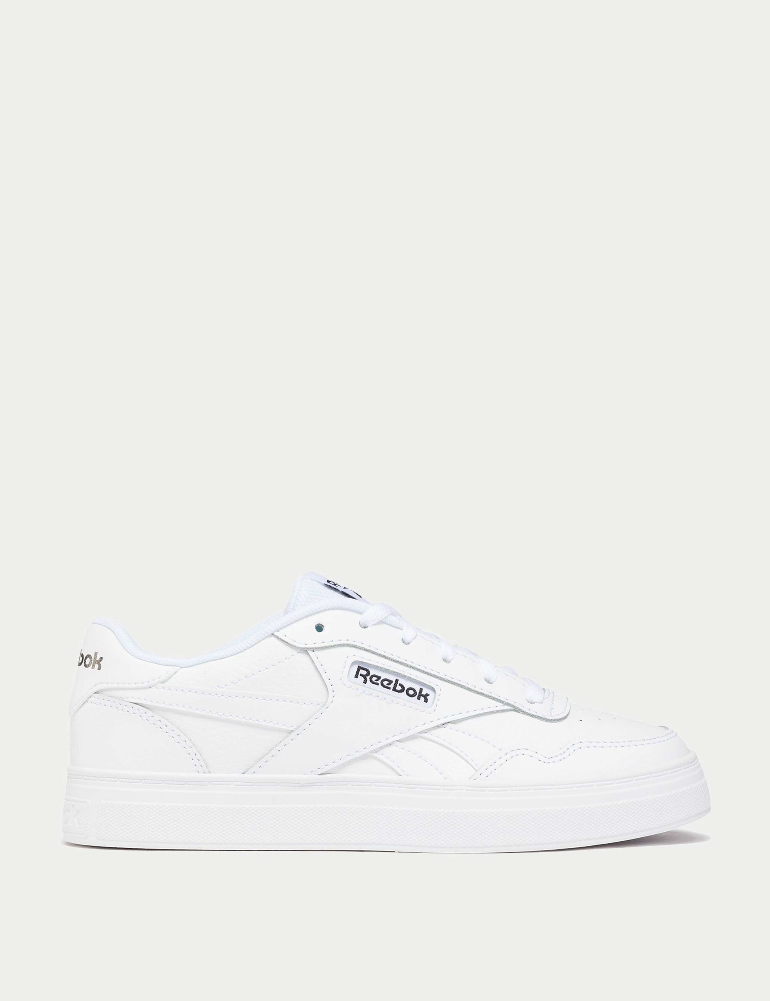 Court Advance Bold Leather Lace Up Trainers 1 of 6