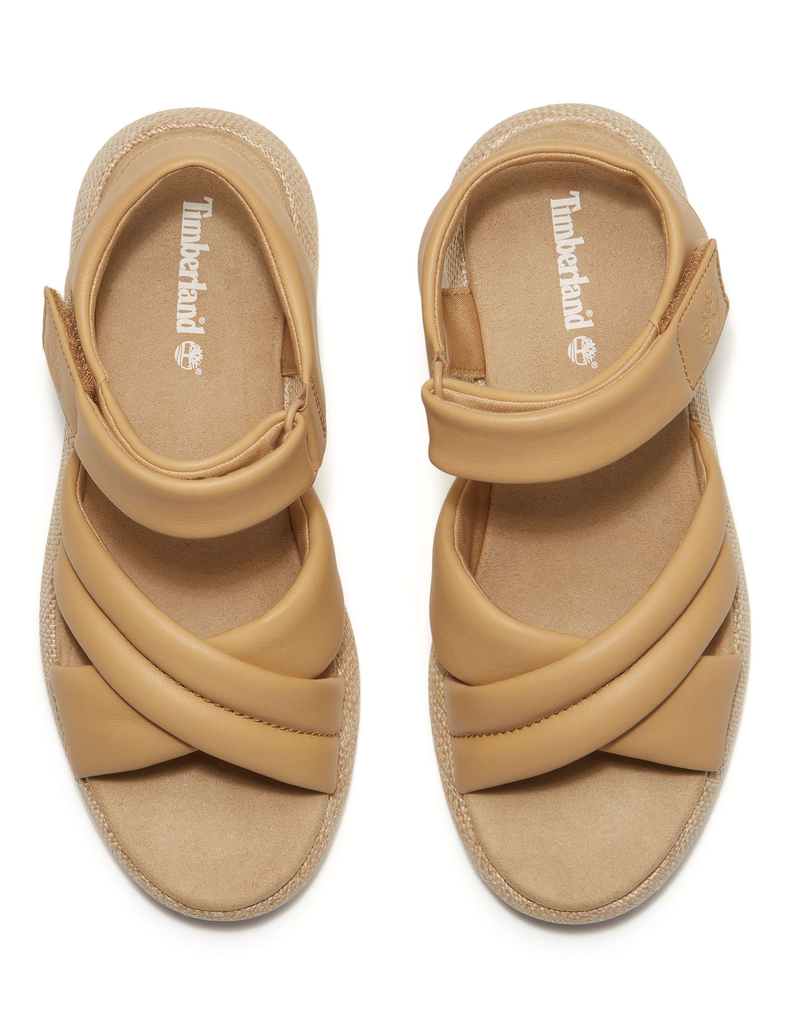 Belmar Waves Leather Flat Sandals 6 of 8