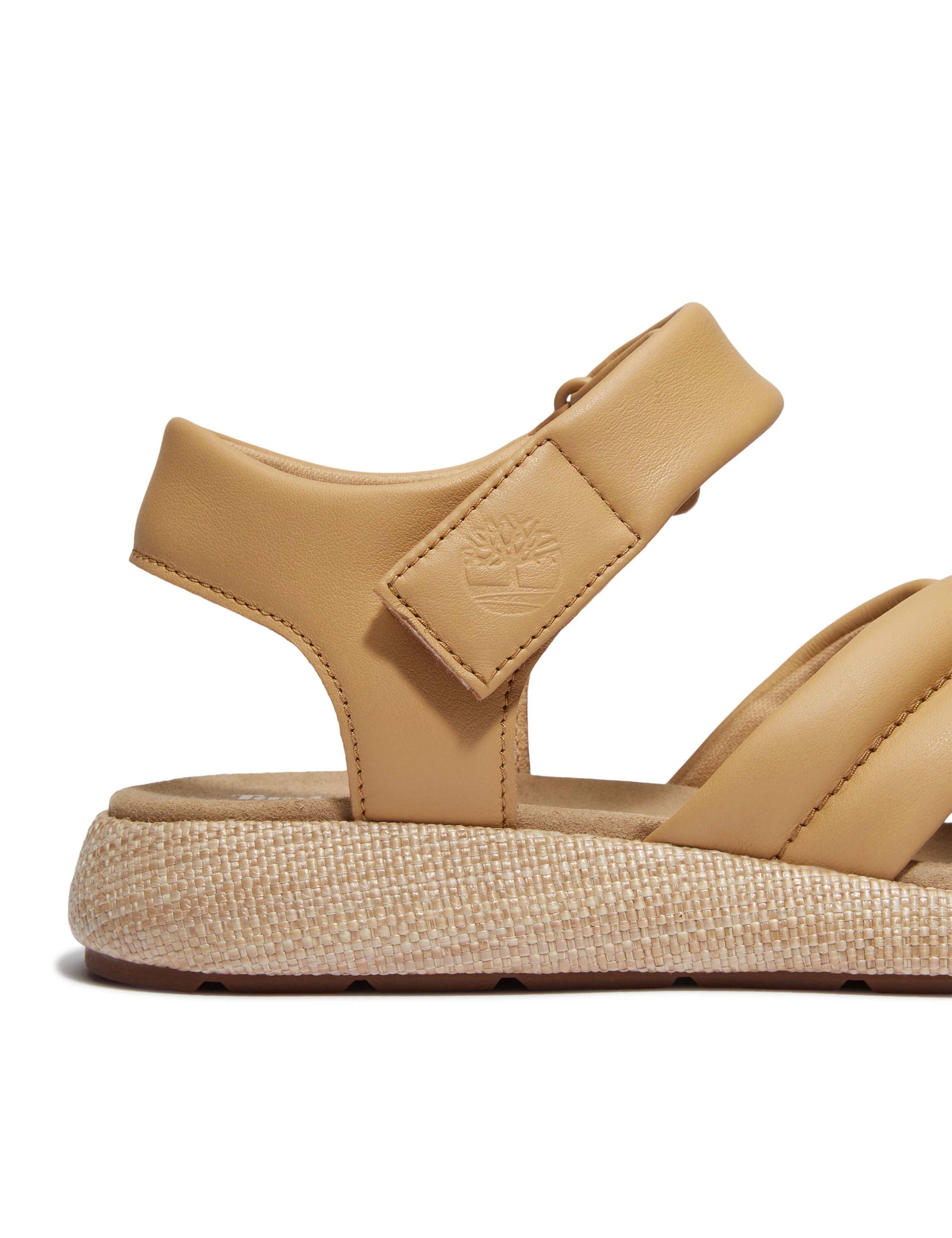 Belmar Waves Leather Flat Sandals 7 of 8