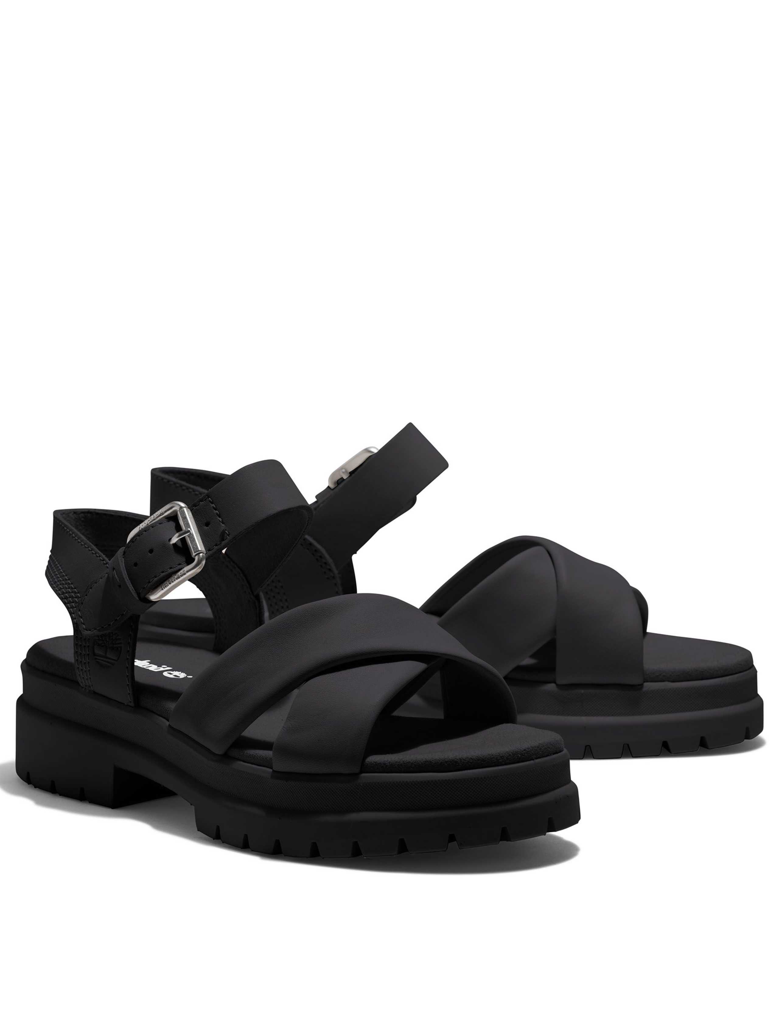 London Vibe Leather Strappy Flatform Sandals 3 of 8