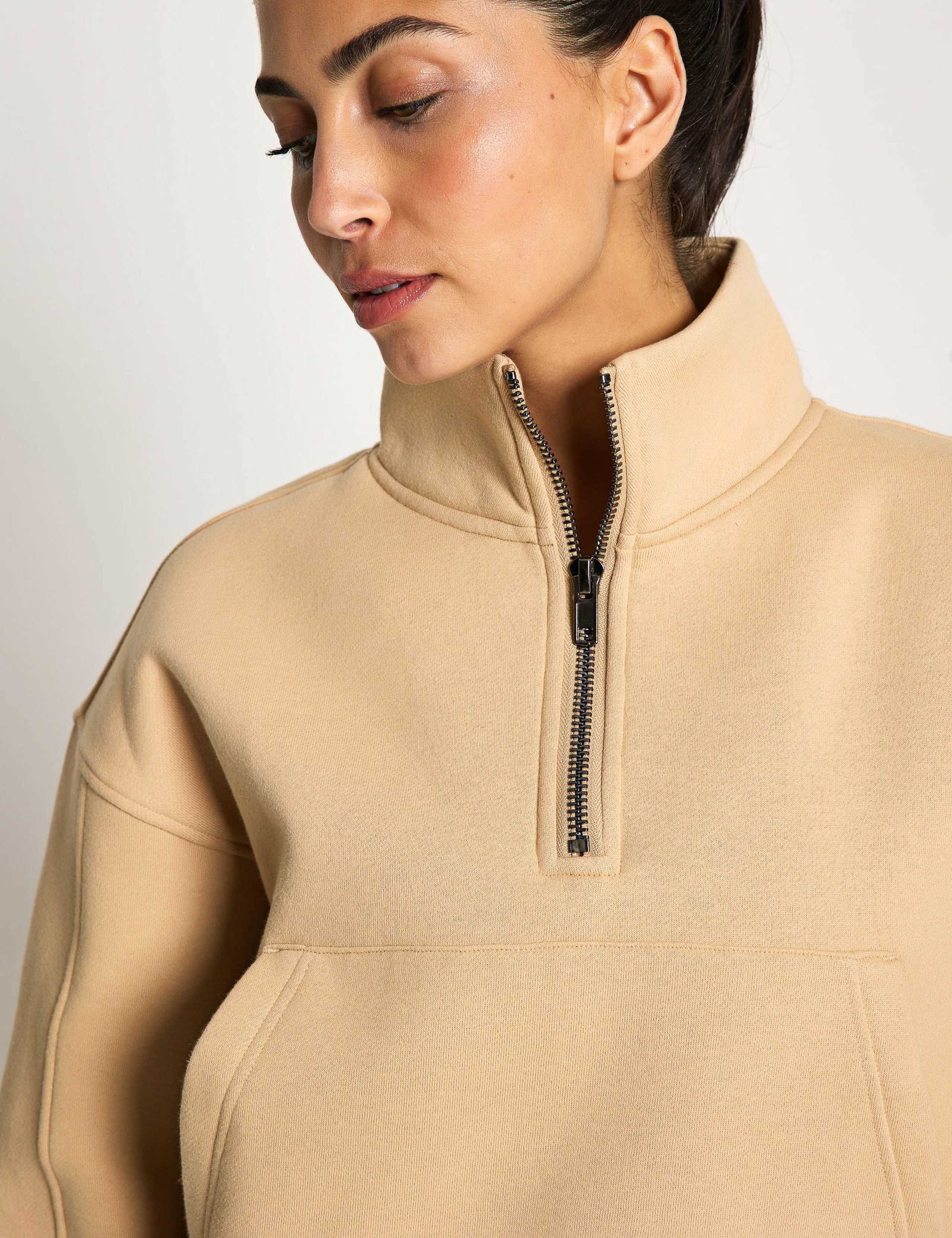 Rihanna Cotton Rich Half Zip Sweat-shirt 5 of 6