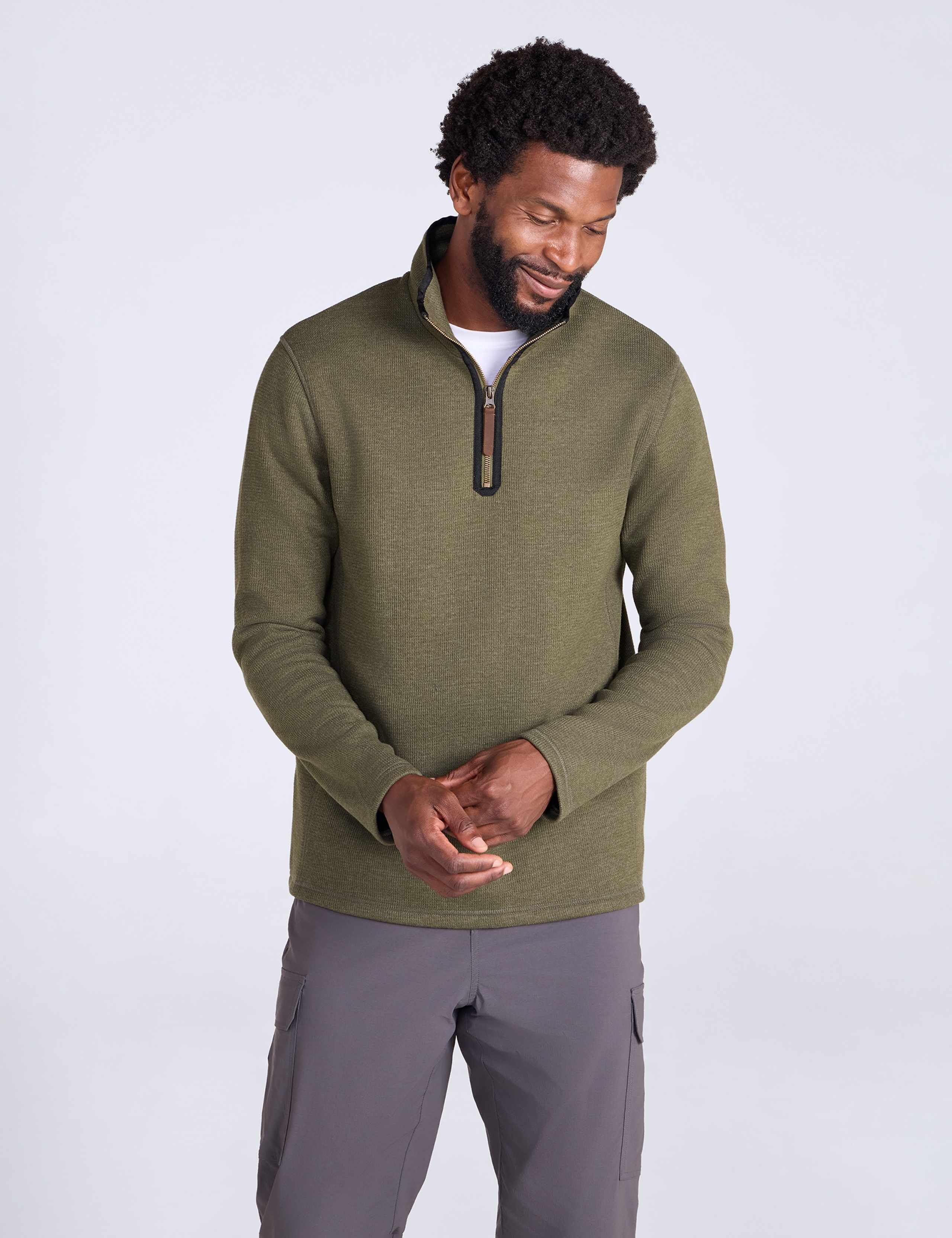Beta Contrast Cotton Rich Half Zip Top 4 of 6