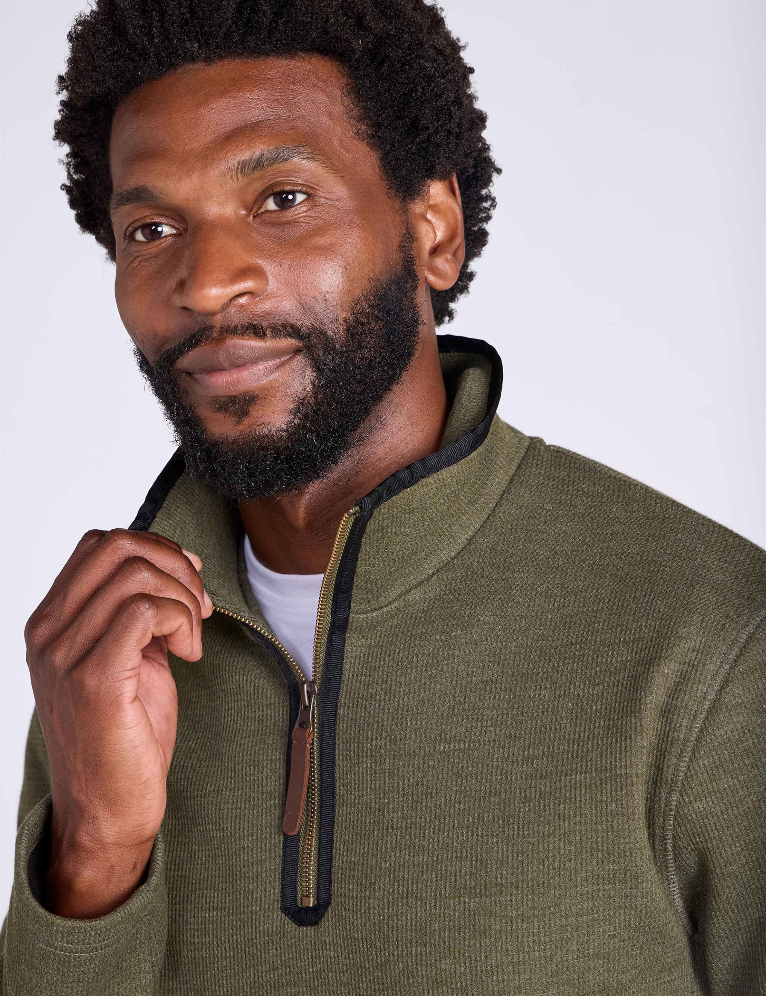 Beta Contrast Cotton Rich Half Zip Top 5 of 6