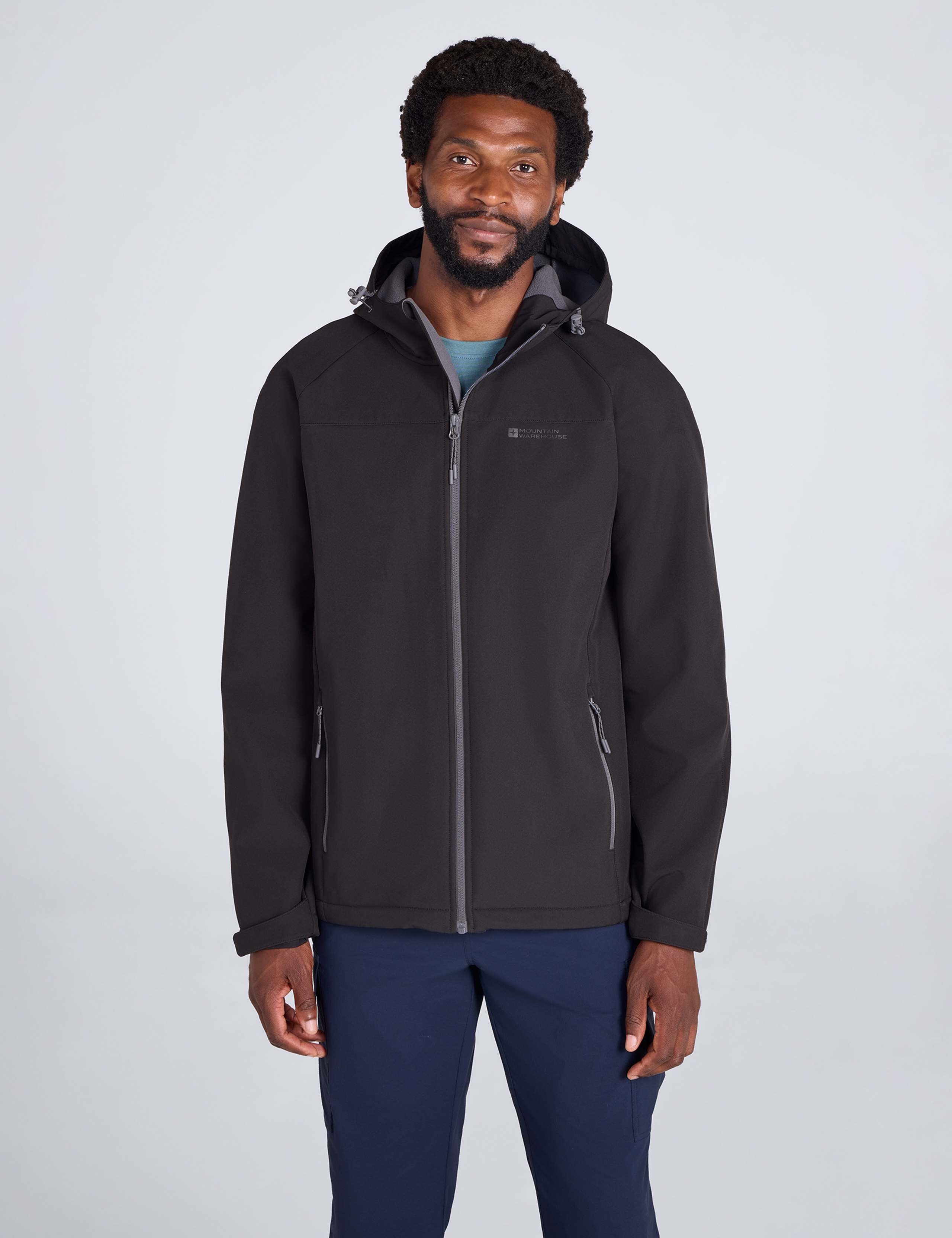 Water-Resistant Hooded Softshell Jacket 1 of 7