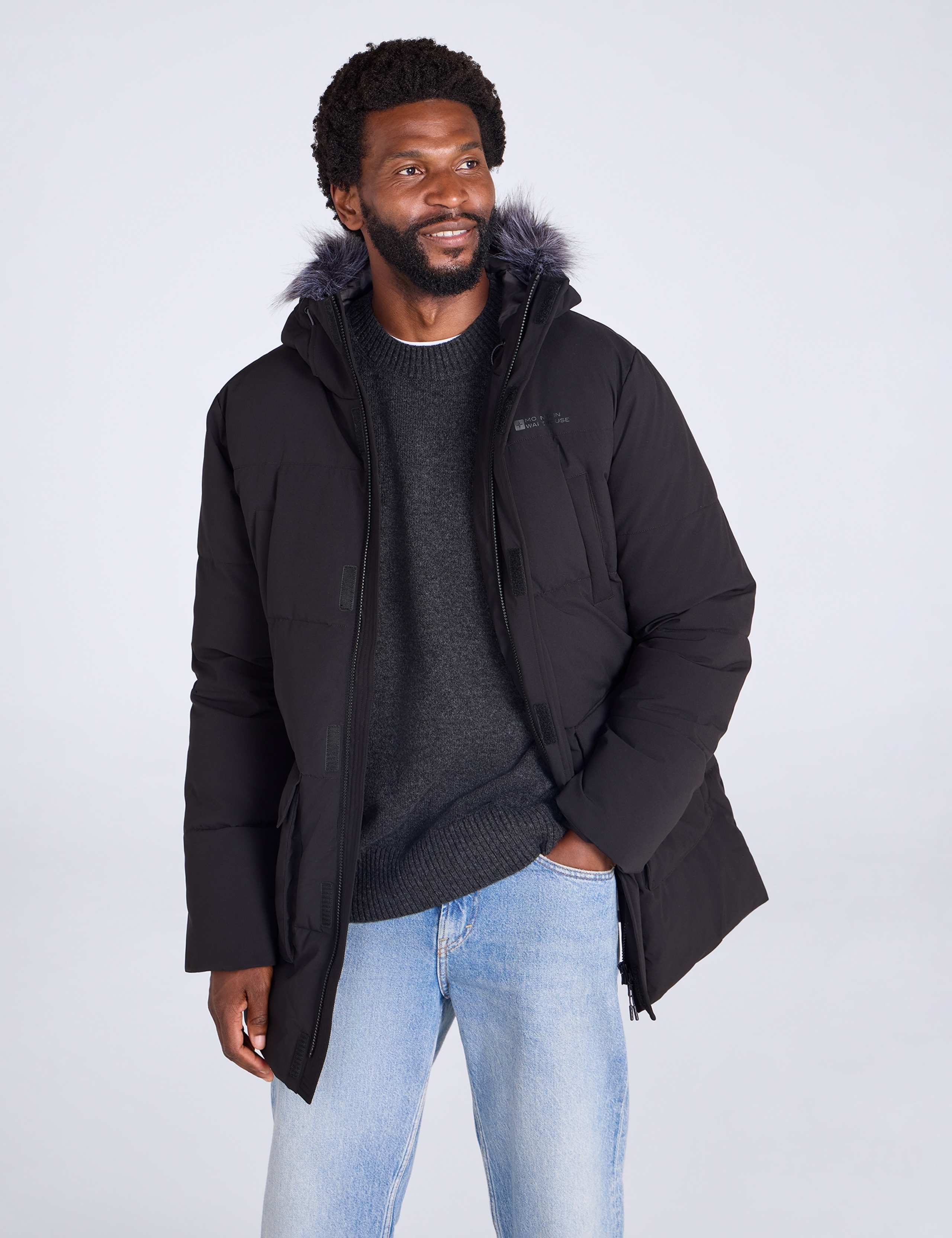 Water Resistant Padded Hooded Parka Jacket 1 of 8