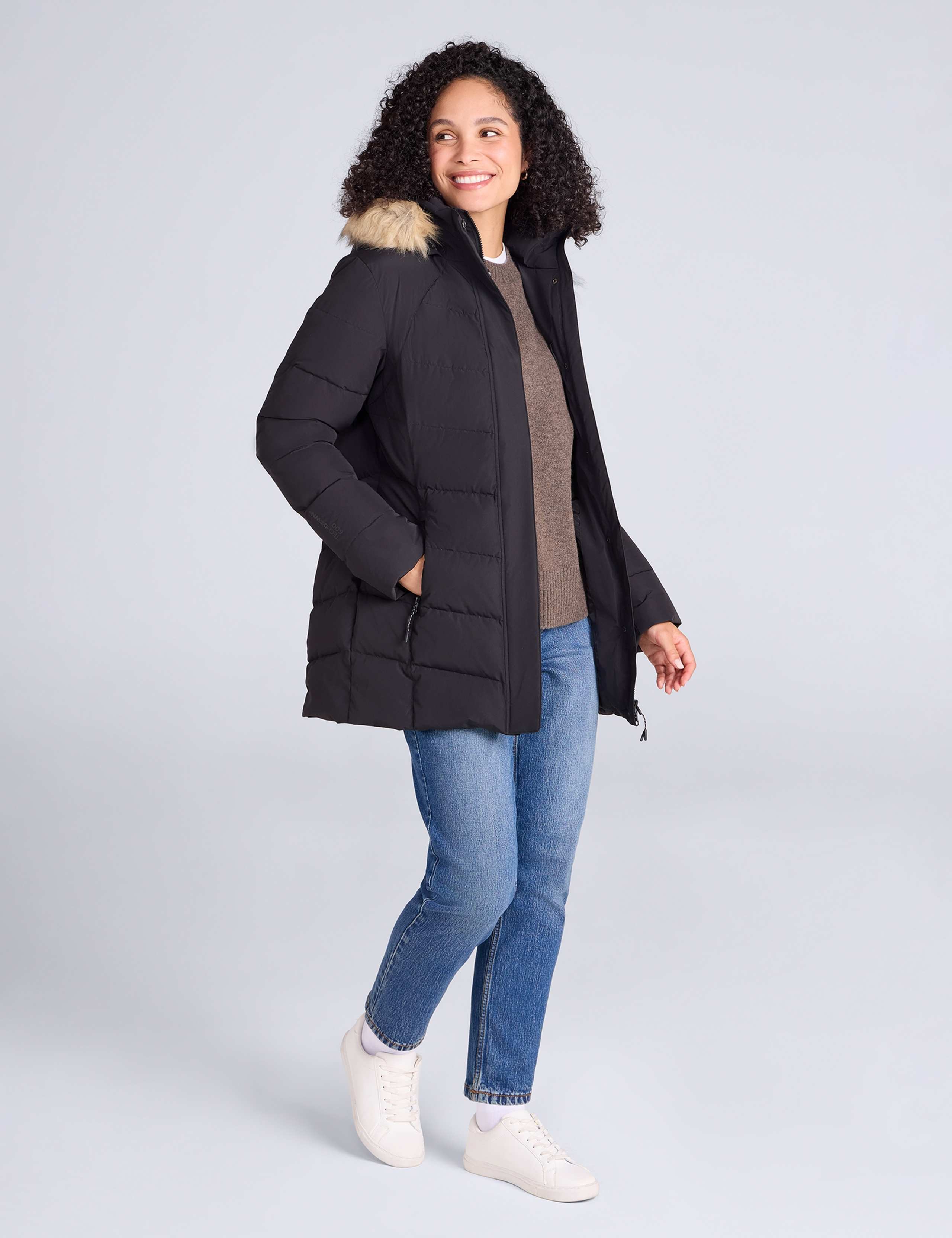 Isla II Down Faux Fur Trim Longline Jacket 3 of 8