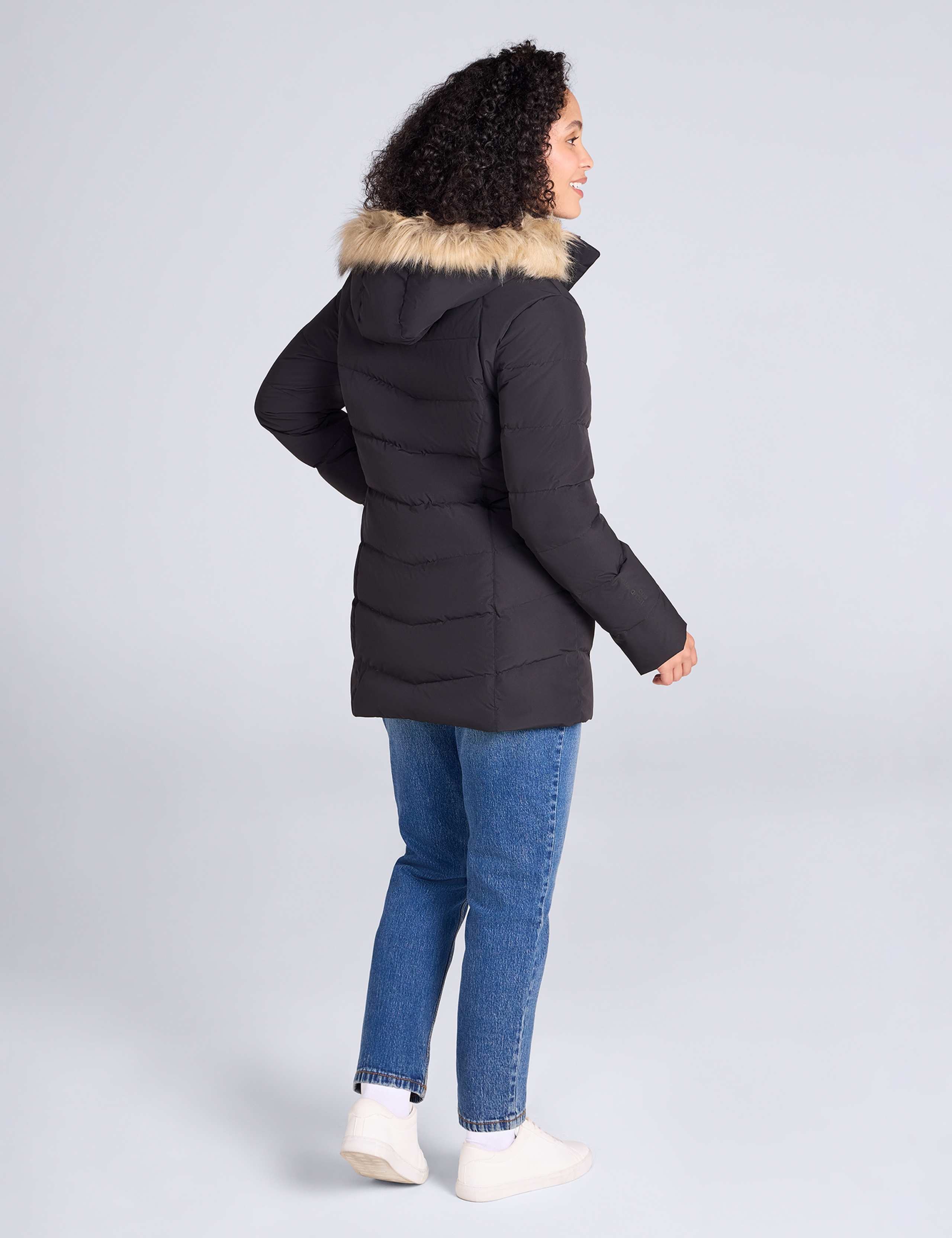 Isla II Down Faux Fur Trim Longline Jacket 8 of 8
