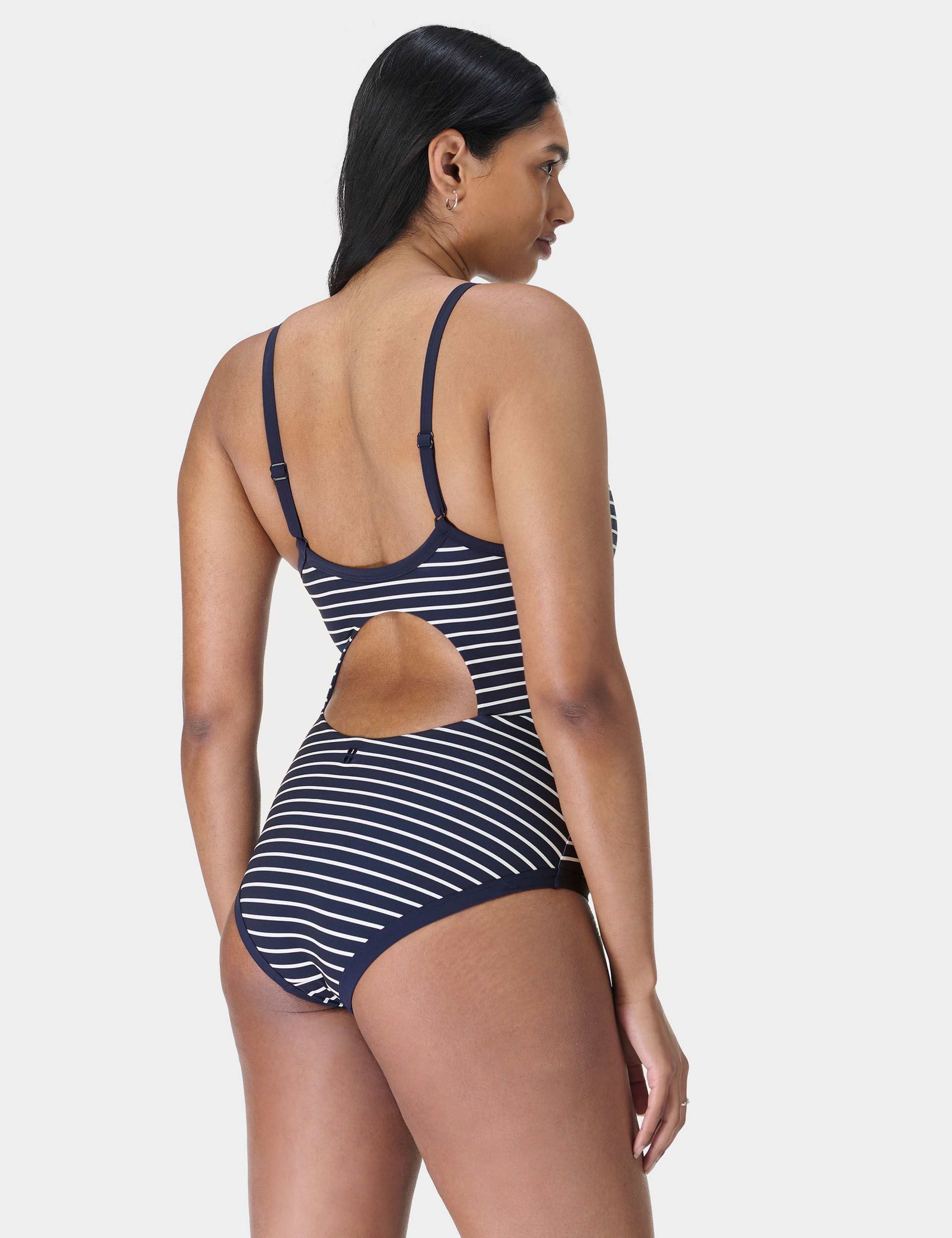 Riviera Striped Scoop Neck Swimsuit 4 of 7