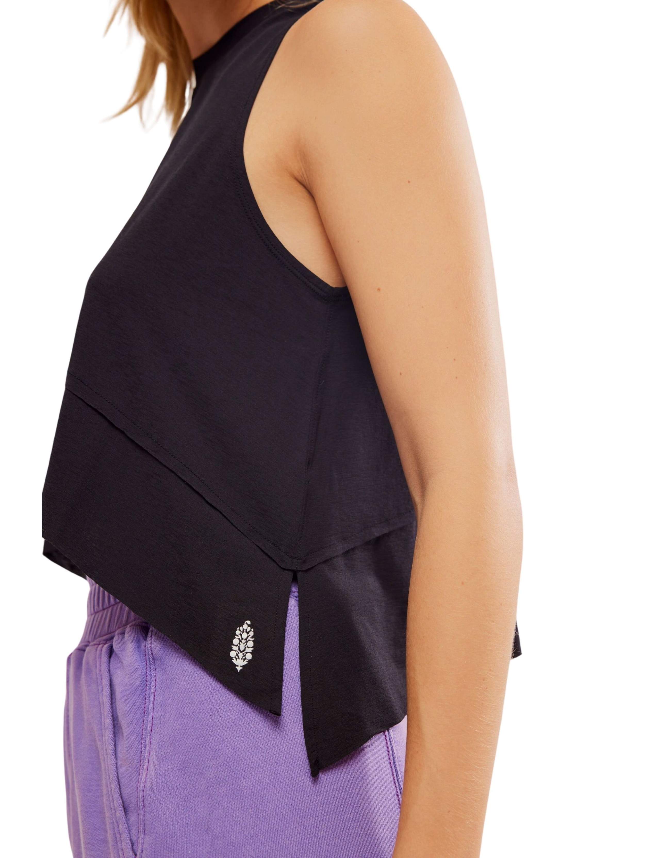 Tempo Crew Neck Relaxed Crop Vest Top 2 of 5