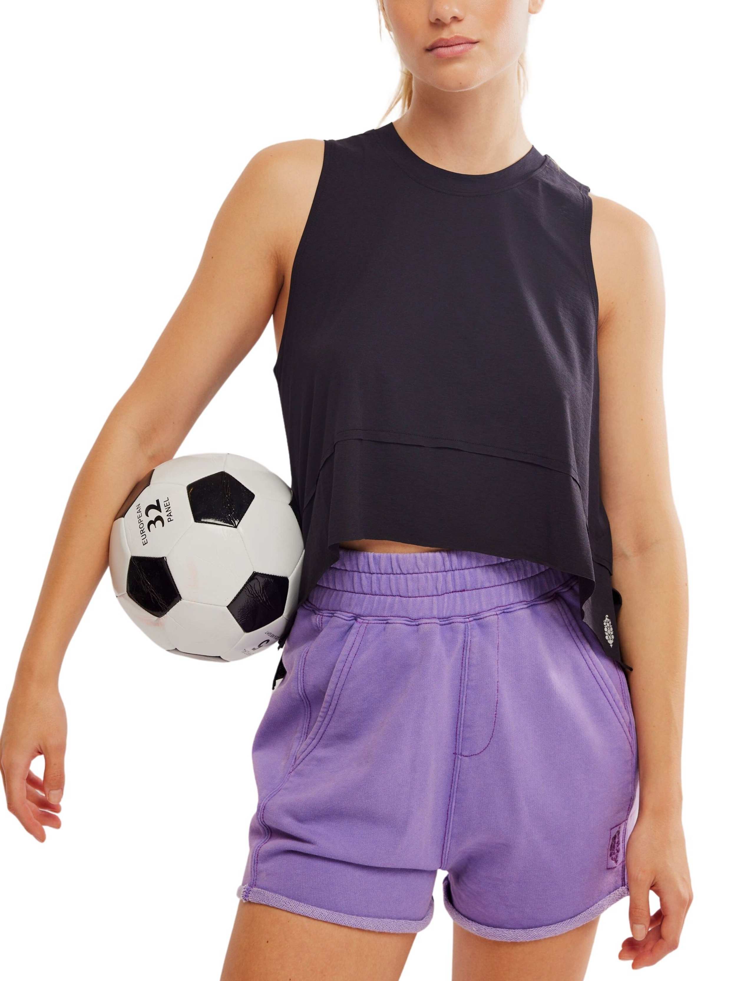 Tempo Crew Neck Relaxed Crop Vest Top 3 of 5