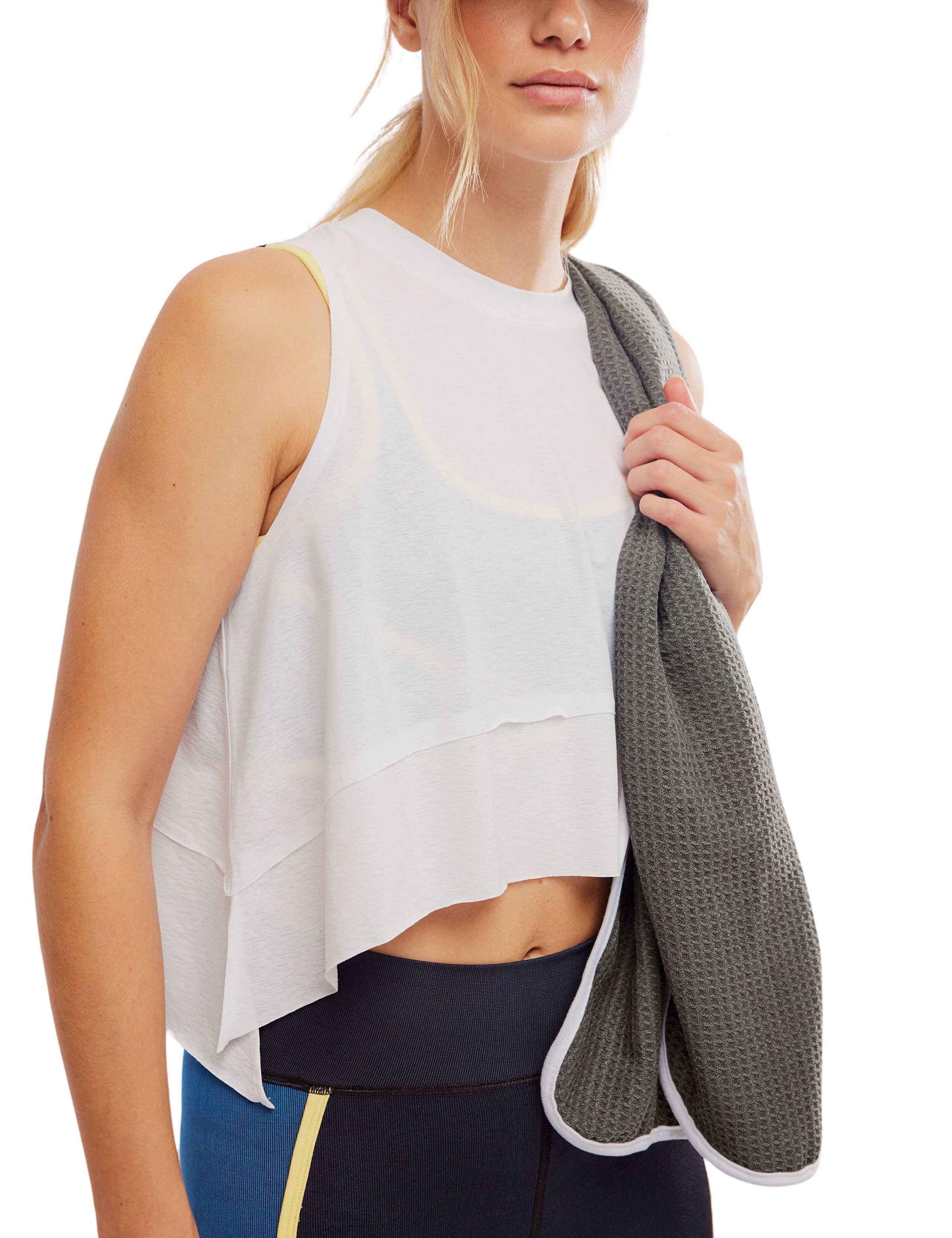 Tempo Crew Neck Relaxed Crop Vest Top 3 of 5
