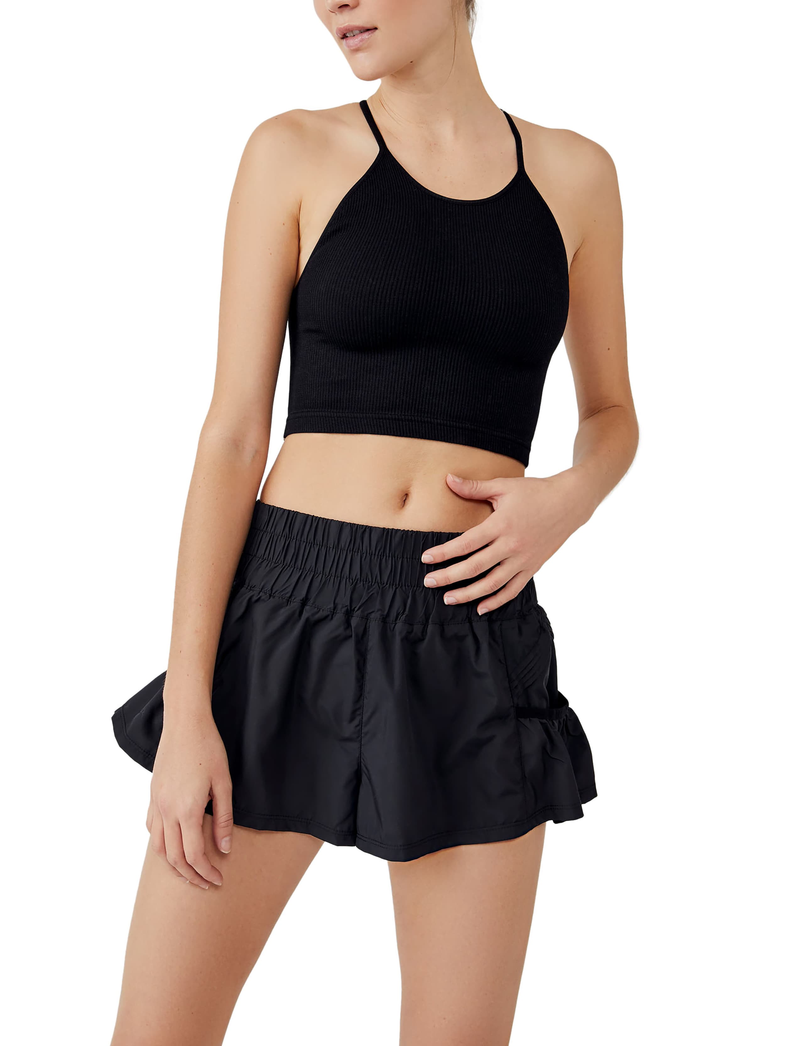 Get Your Flirt On High Waisted Gym Shorts 2 of 6
