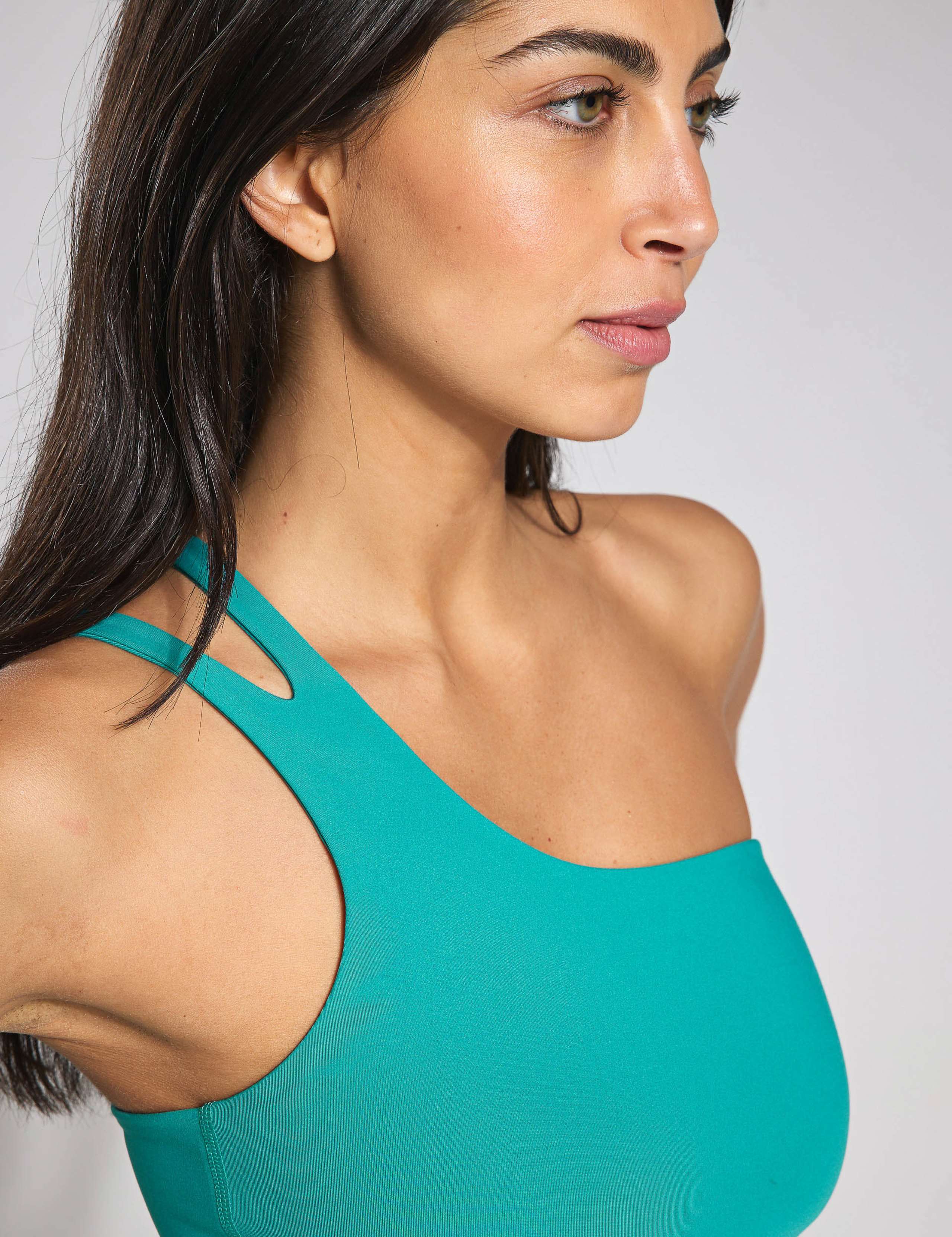 Uma One Shoulder Non Wired Sports Bra (S-XL) 3 of 4