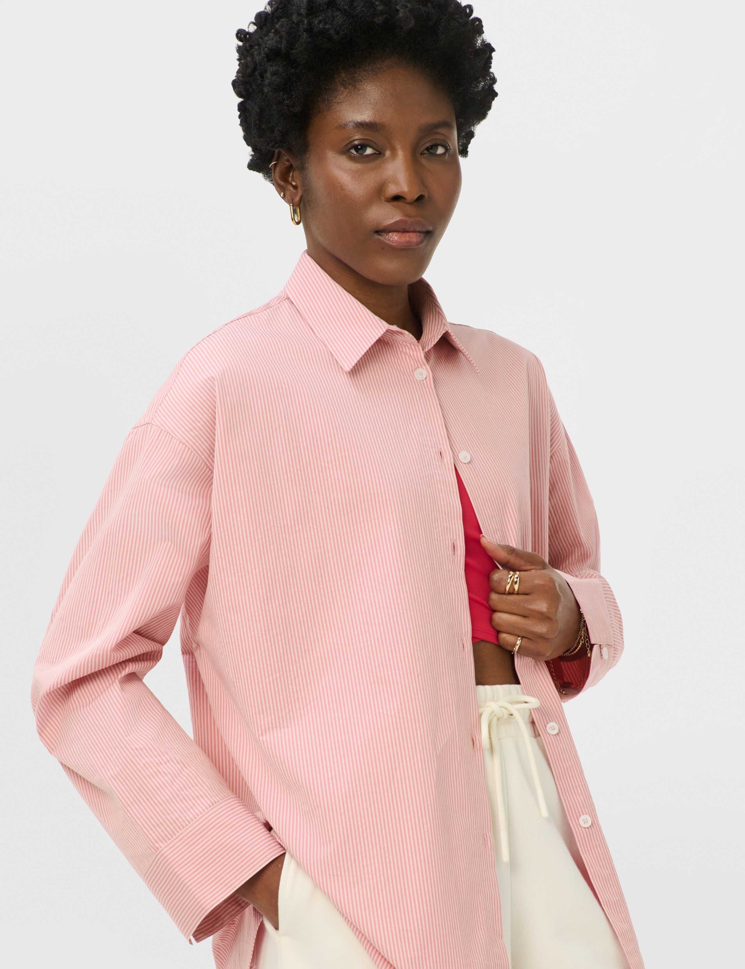 Pure Cotton Striped Oversized Shirt 7 of 7