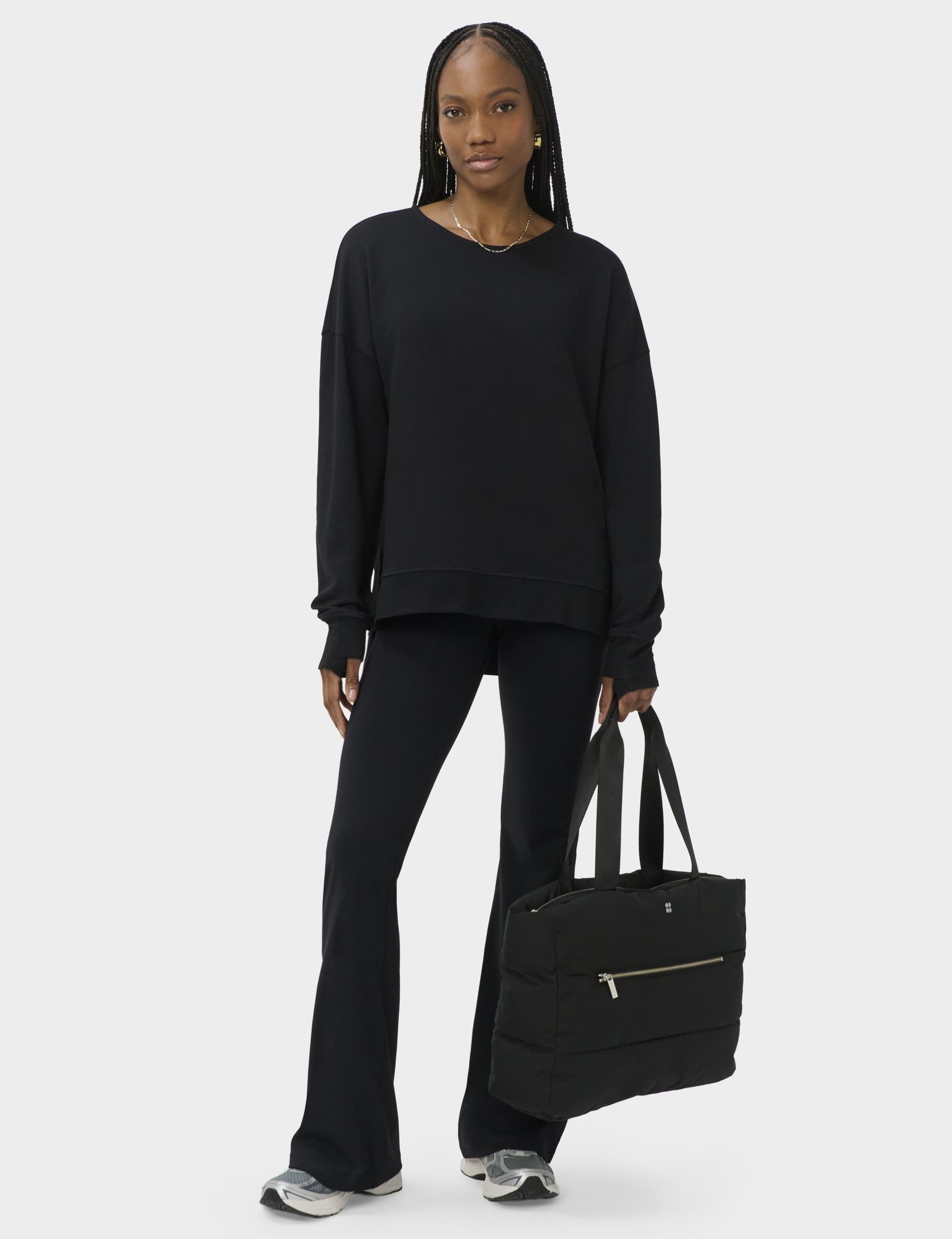 Modal Blend Tie Back Relaxed Sweatshirt 4 of 7