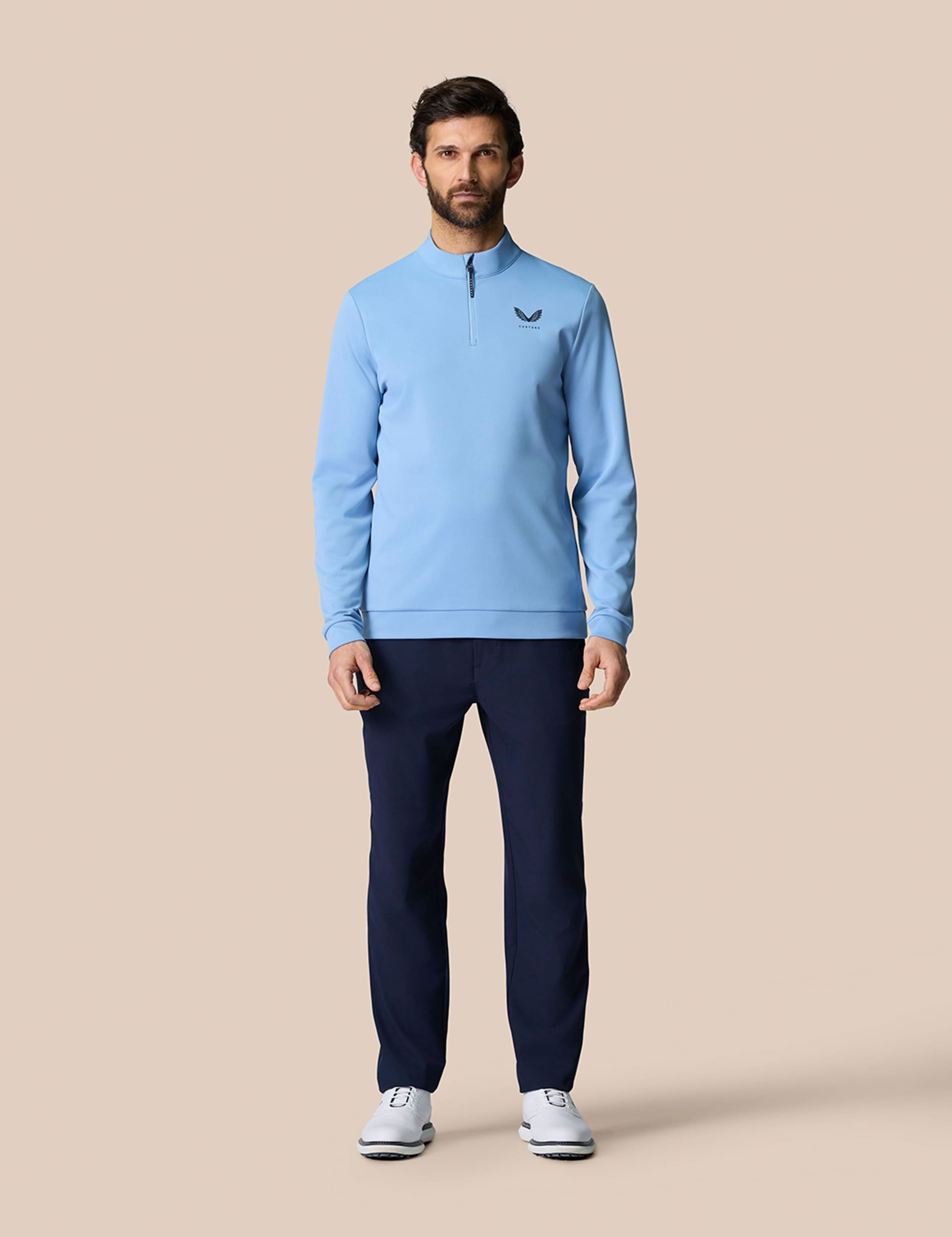 Club Classic Funnel Neck Half Zip Sweatshirt 4 of 6
