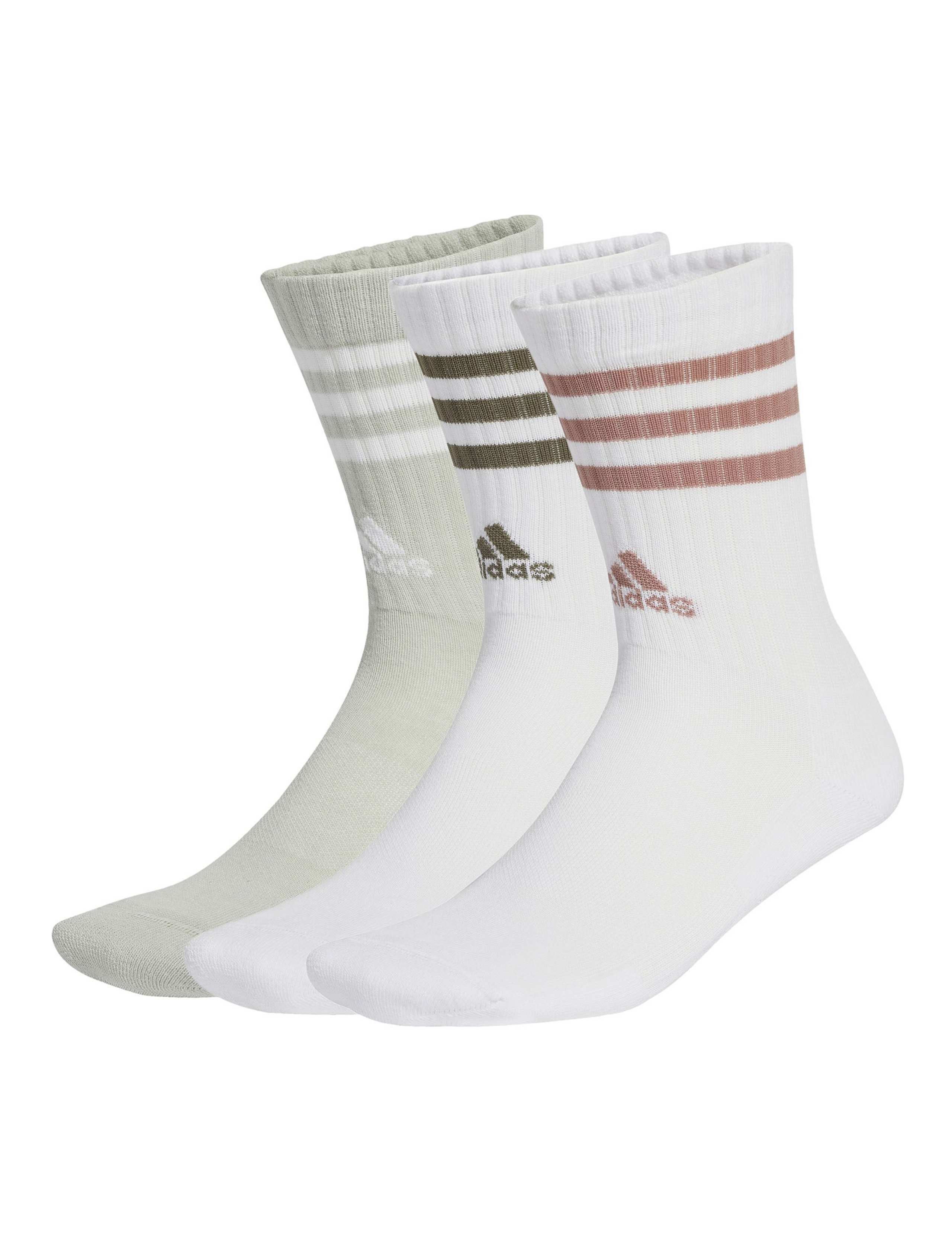 3pk Cotton Rich Striped Ankle High Socks 2 of 7