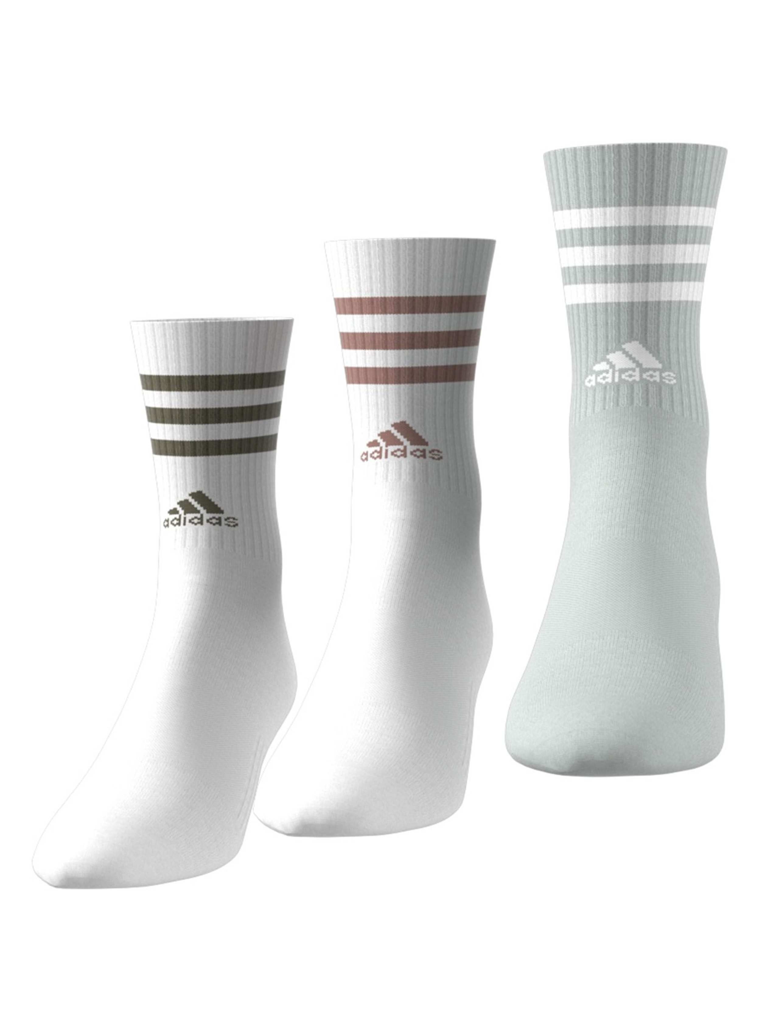 3pk Cotton Rich Striped Ankle High Socks 3 of 7