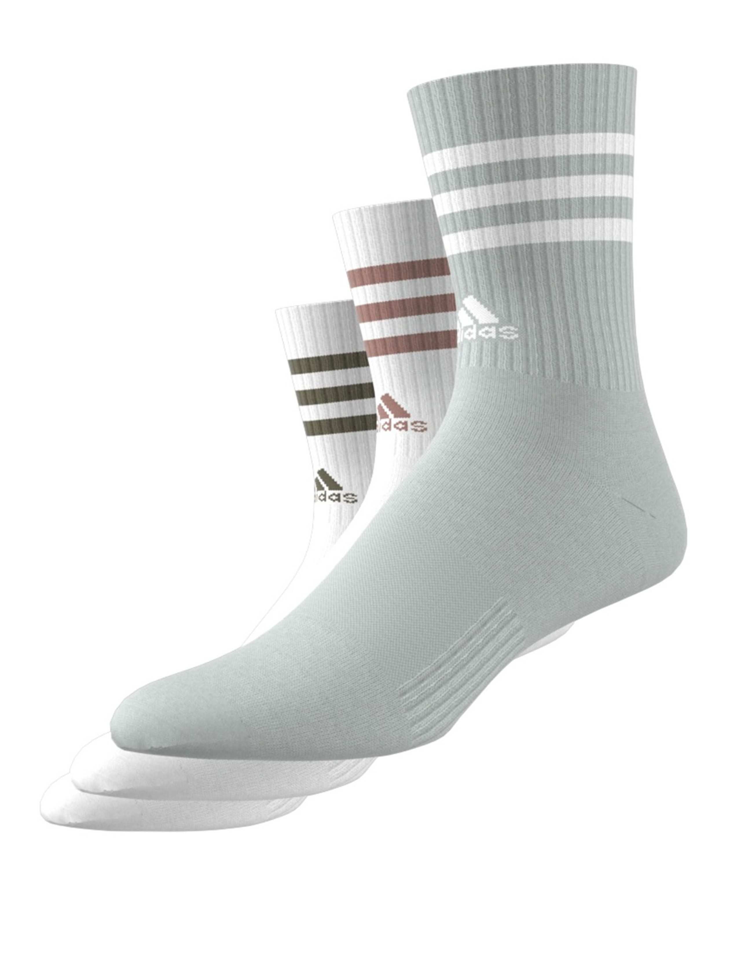 3pk Cotton Rich Striped Ankle High Socks 4 of 7