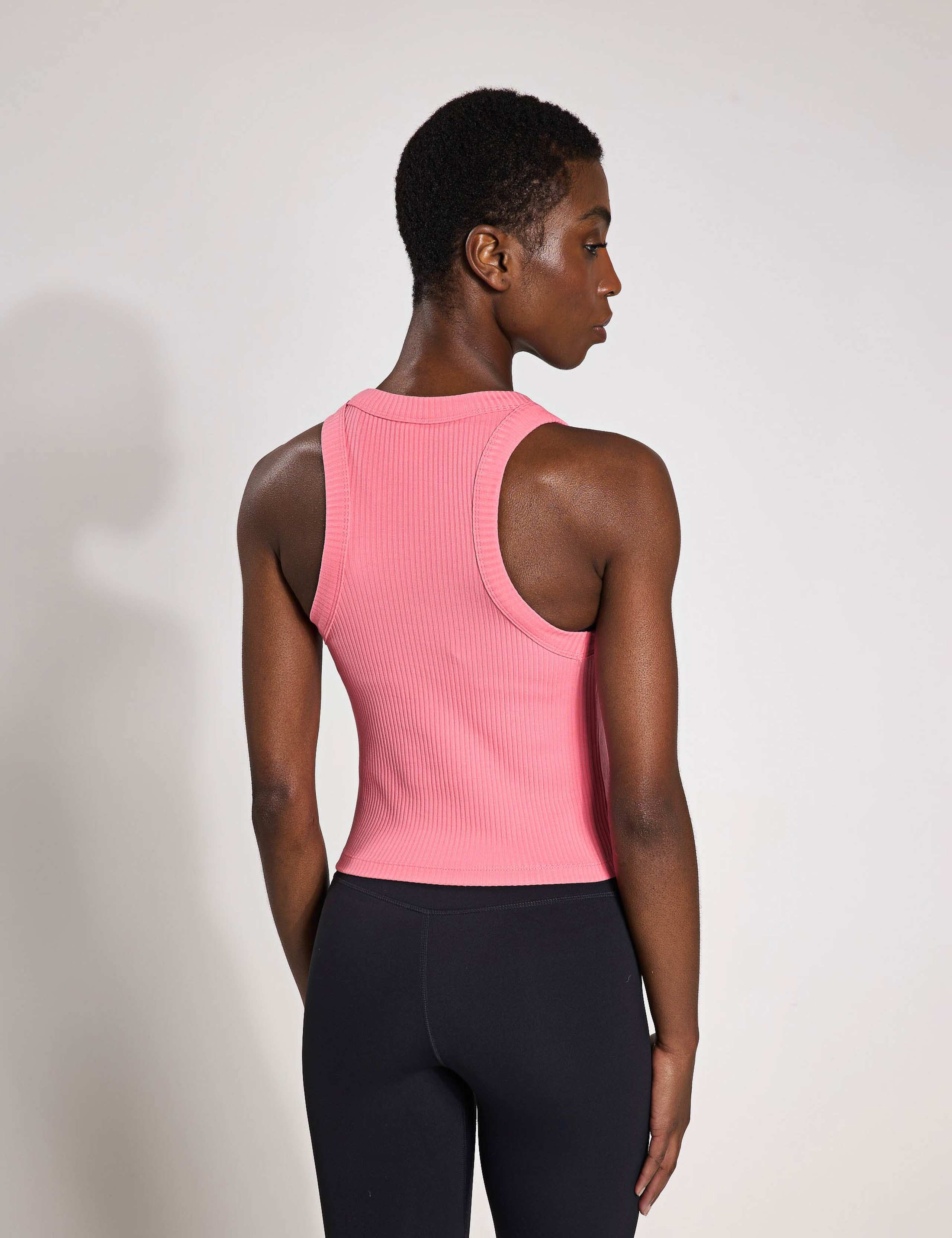 Harmony Cotton Rich Rib Crop Vest Top 3 of 4