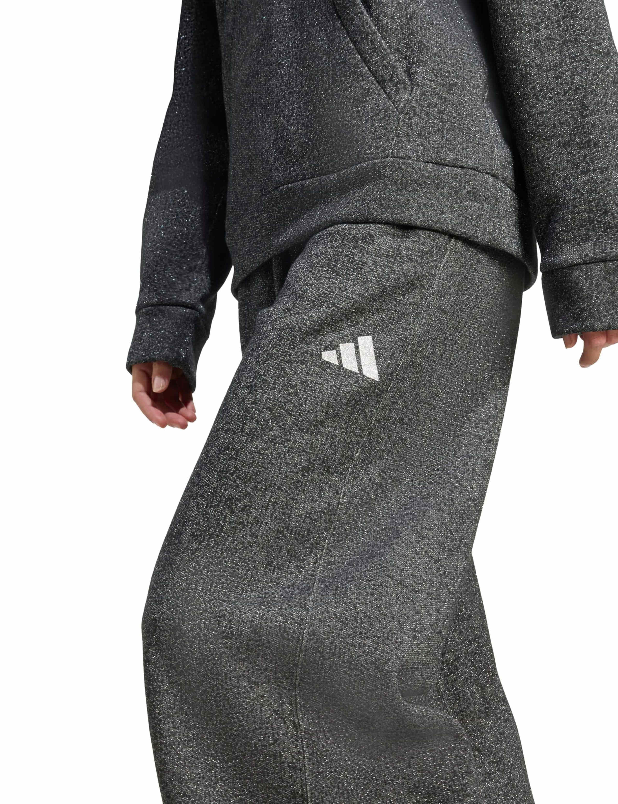 ALL SZN Glitter Fleece Wide Leg Joggers 5 of 6