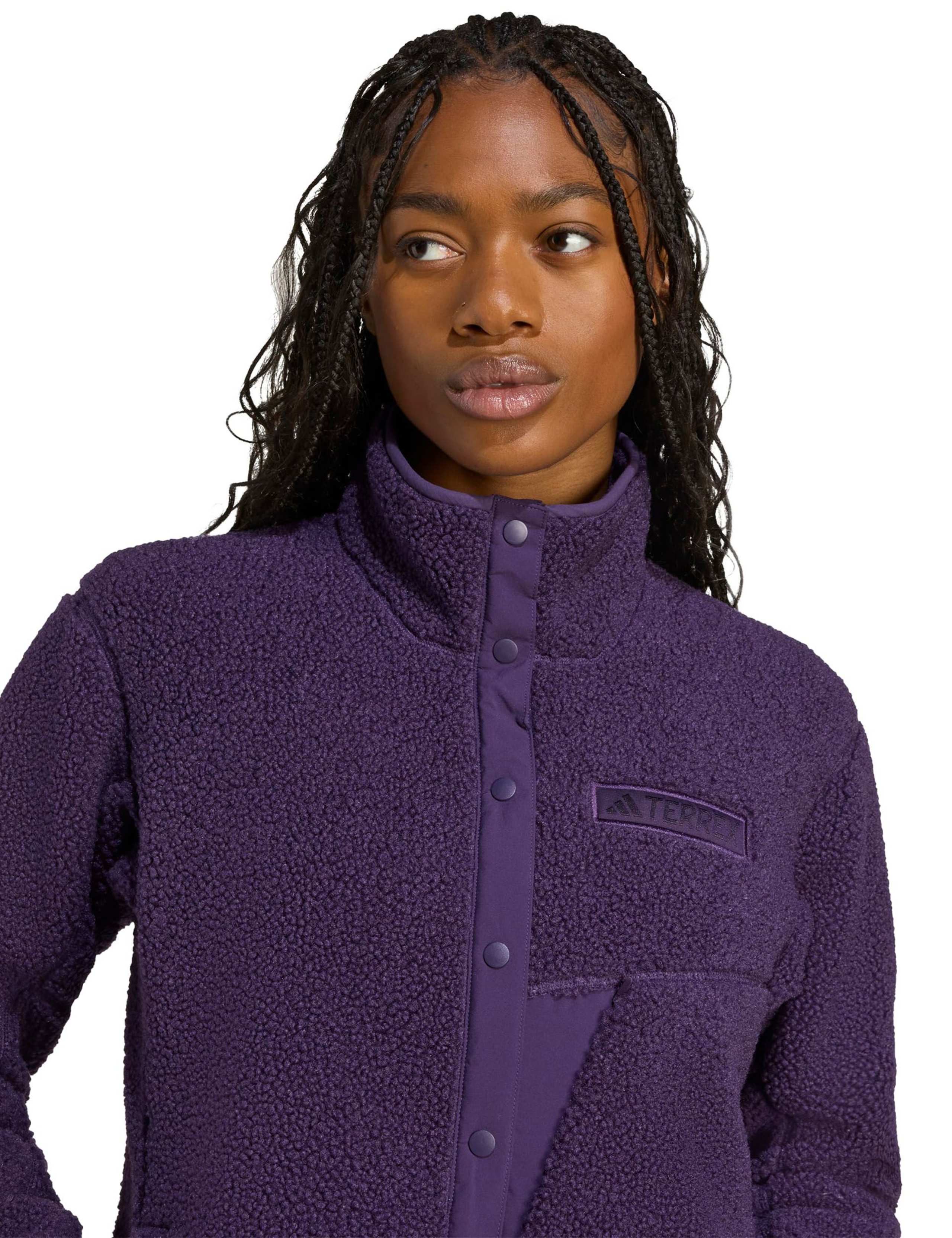 High Pile Half Placket Funnel Neck Fleece 6 of 7