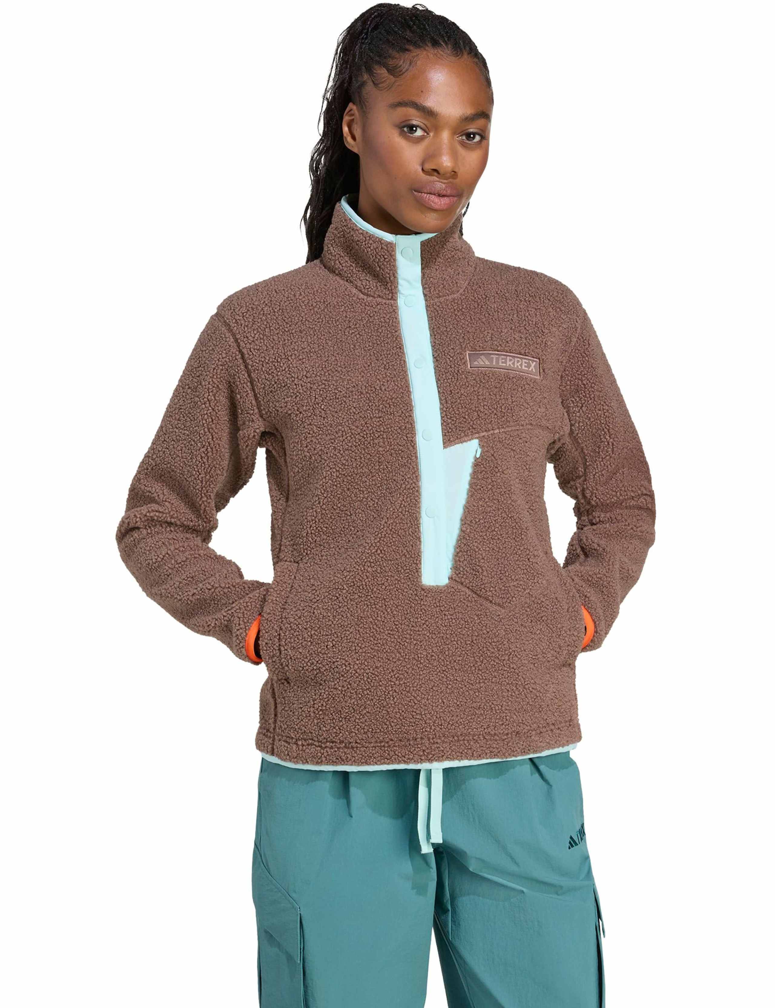 High Pile Half Placket Funnel Neck Fleece 3 of 7